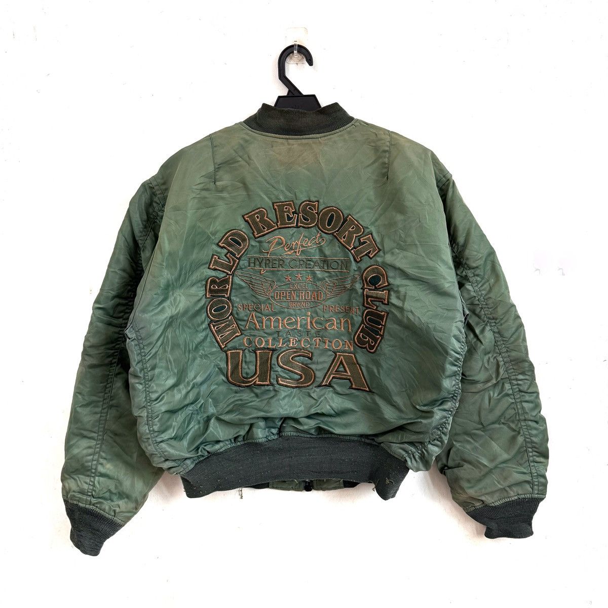 Vintage Vintage Flight Jacket World Resort Club Usa American Casual Size US L / EU 52-54 / 3 - 1 Thumbnail