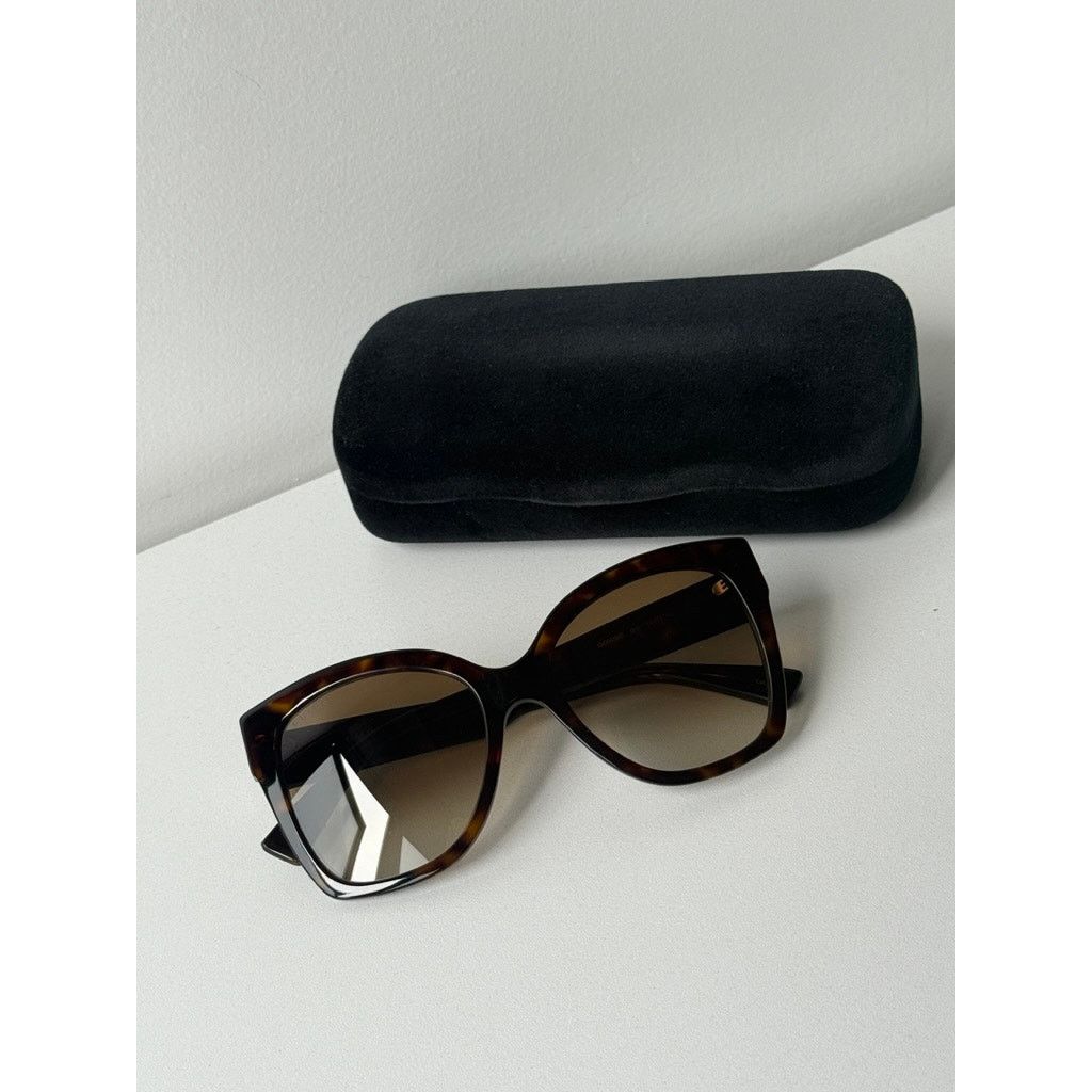 Gucci NEW Gucci GG0459S Havana Brown Cat Eye Sunglasses Size ONE SIZE - 7 Thumbnail