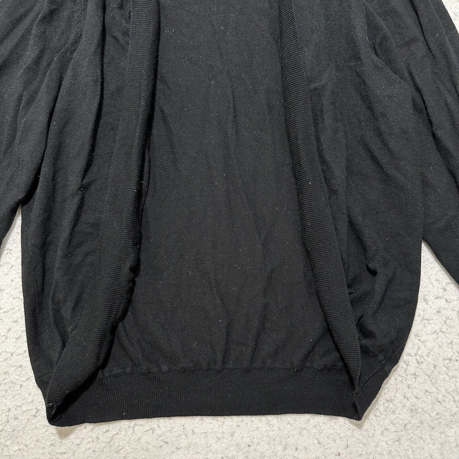 Other Melrose Chic 1X Open Front Cardigan Sweater Black Rayon Size XL / US 12-14 / IT 48-50 - 6 Thumbnail