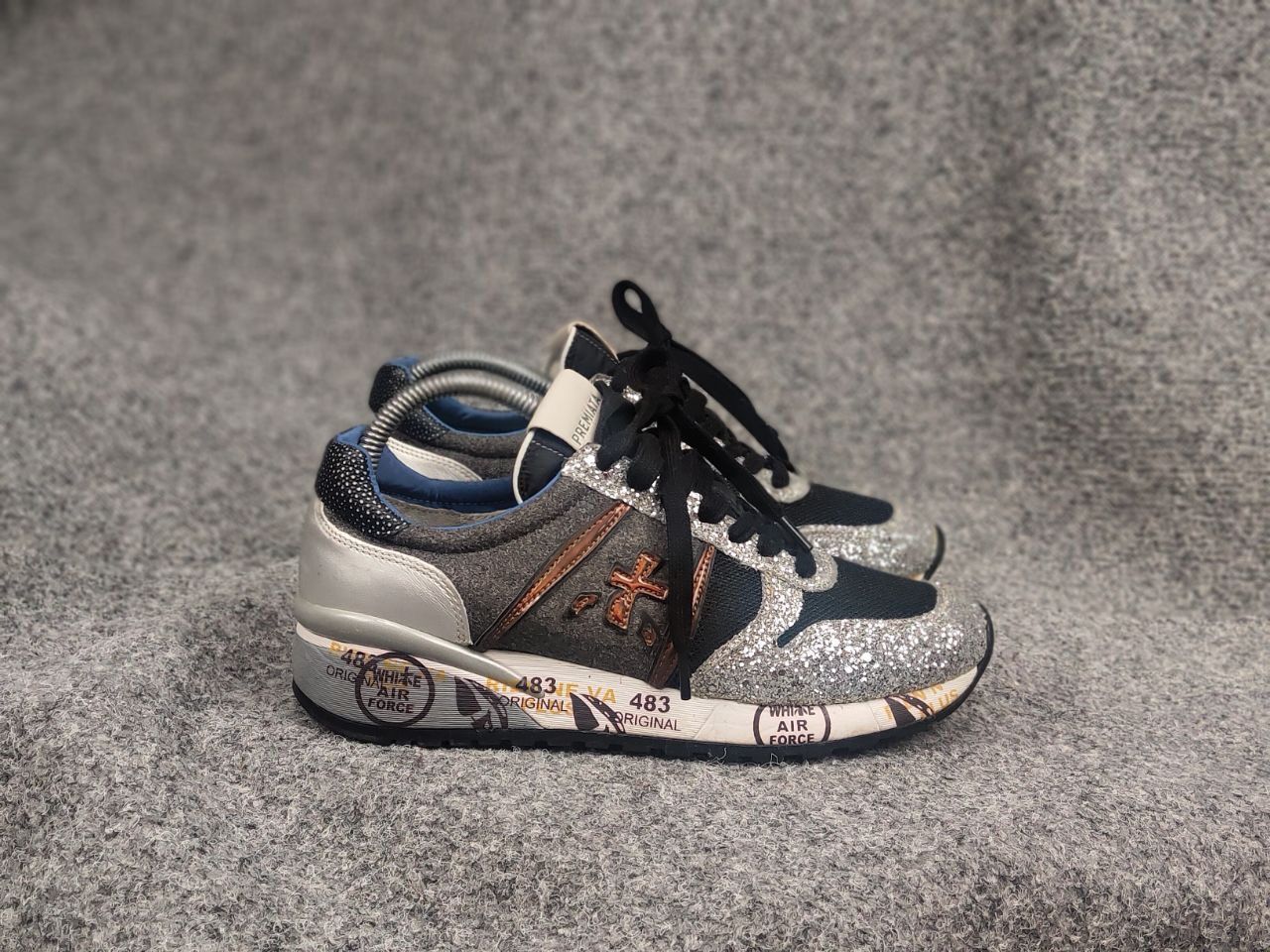 Premiata Premiata Italy Design Diane glitter toe sneakers Leather Size US 7 / IT 37 - 3 Thumbnail