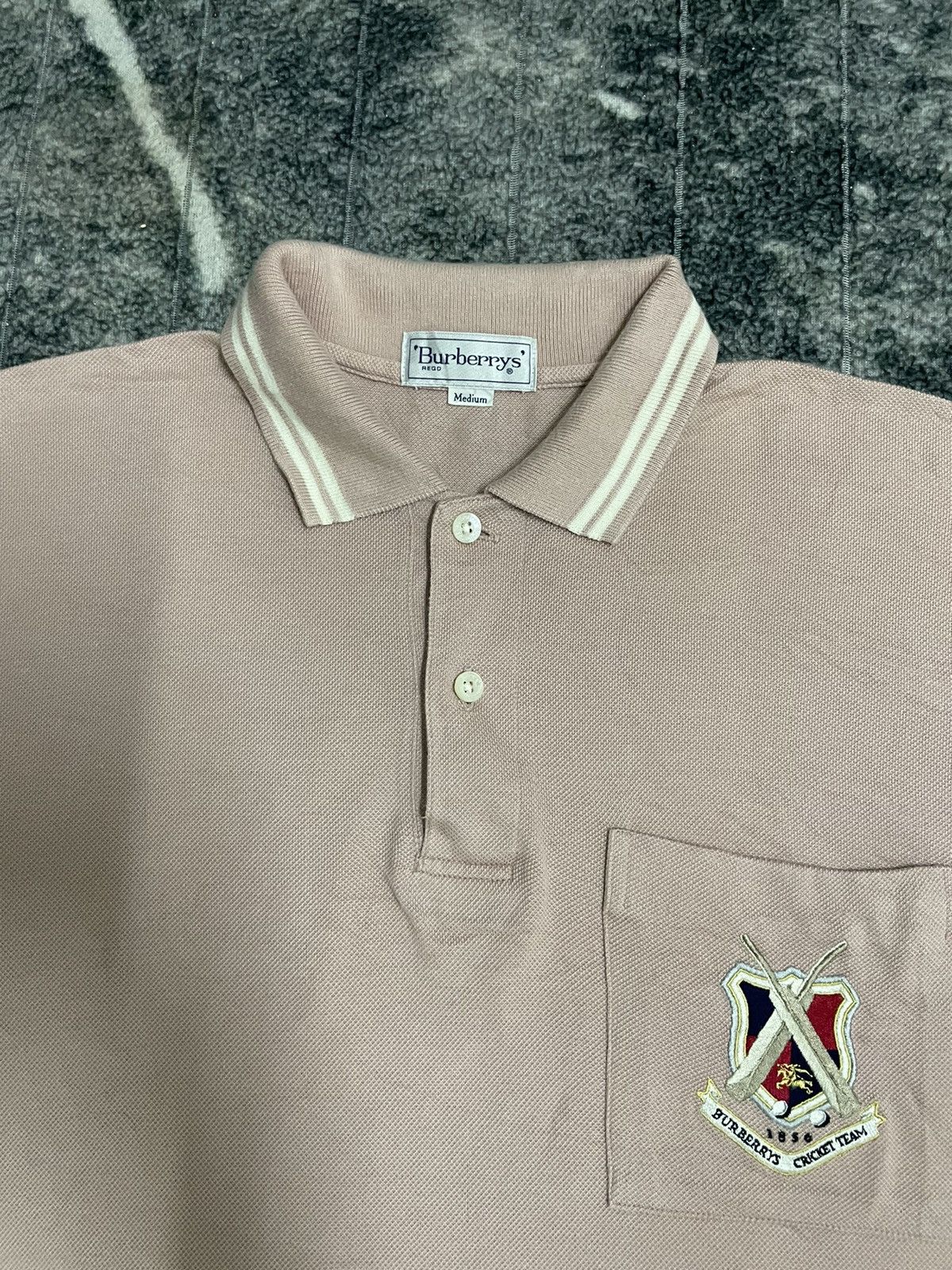 Burberry × Vintage VINTAGE BURBERRYS CRICKET TEAM POLO TEE Size US M / EU 48-50 / 2 - 5 Thumbnail