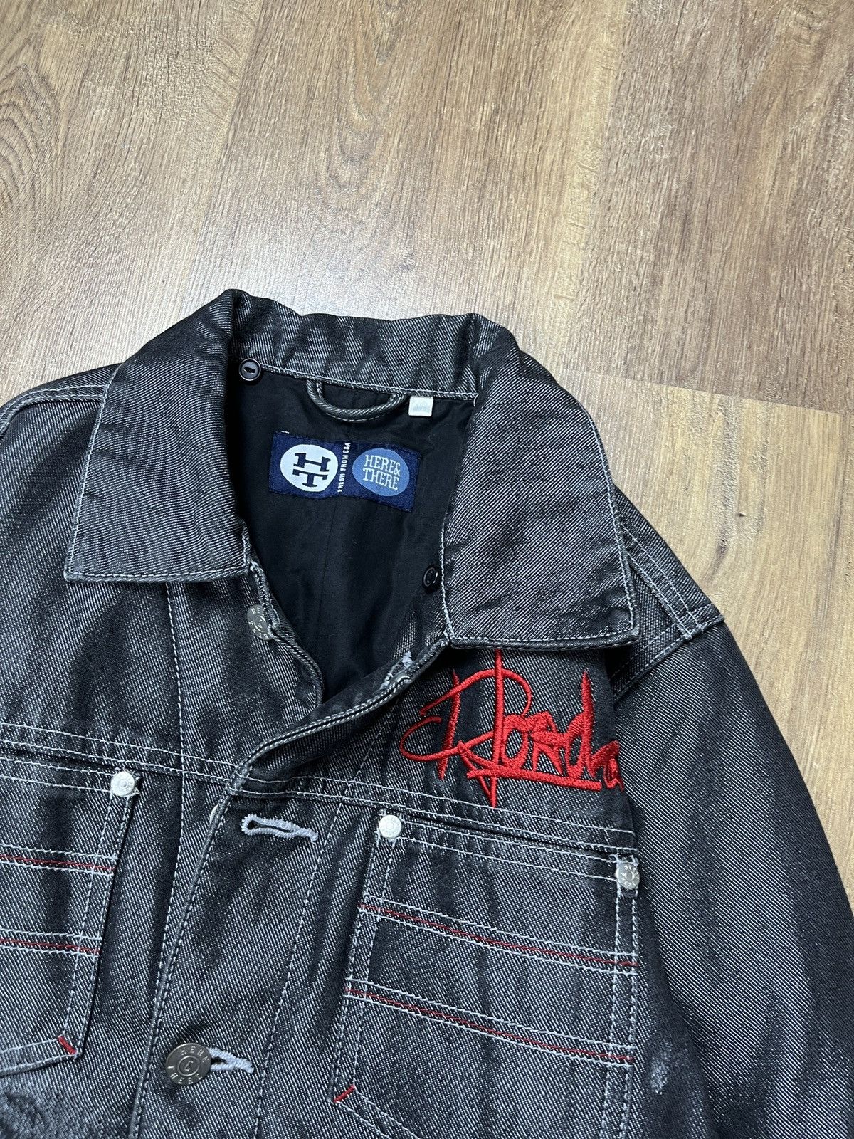 Japanese Brand ➕ vintage shiny denim jacket skate style Japanese brand Size M / US 6-8 / IT 42-44 - 3 Thumbnail