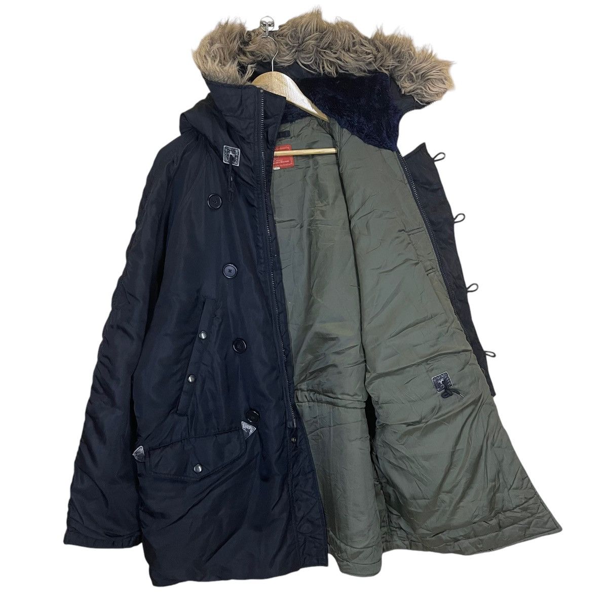 Alpha Industries Avirex Officer Uniform Military Heavy Flying Hoodie Jacket Size US L / EU 52-54 / 3 - 8 Thumbnail