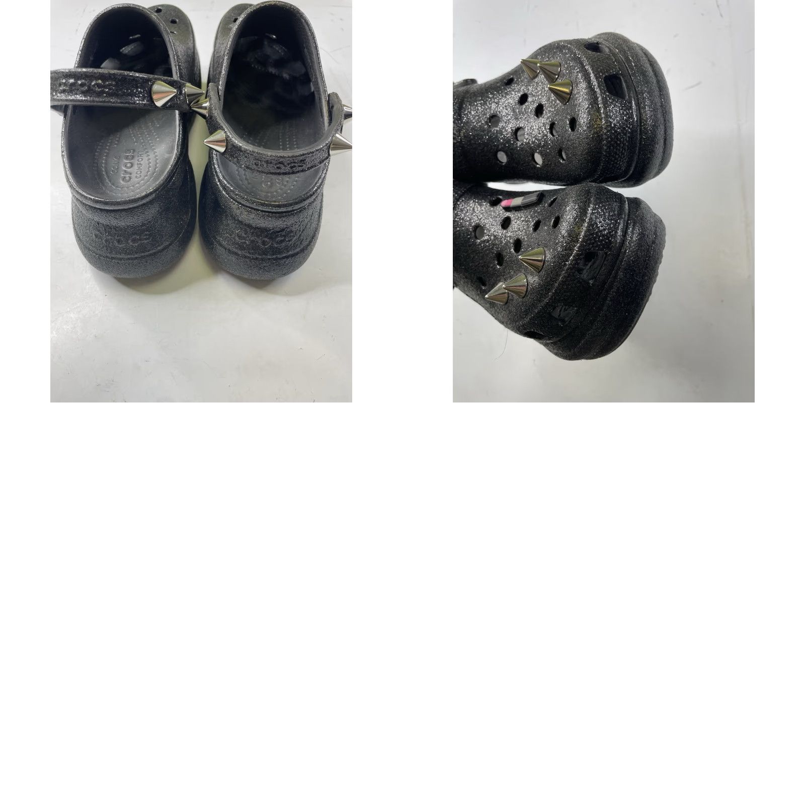 Crocs CROCS BAE Stud Glitter Black Wedge Slide Chunky Women Size 10 Platform Slip-On Shoes Size US 10 / IT 40 - 8 Thumbnail