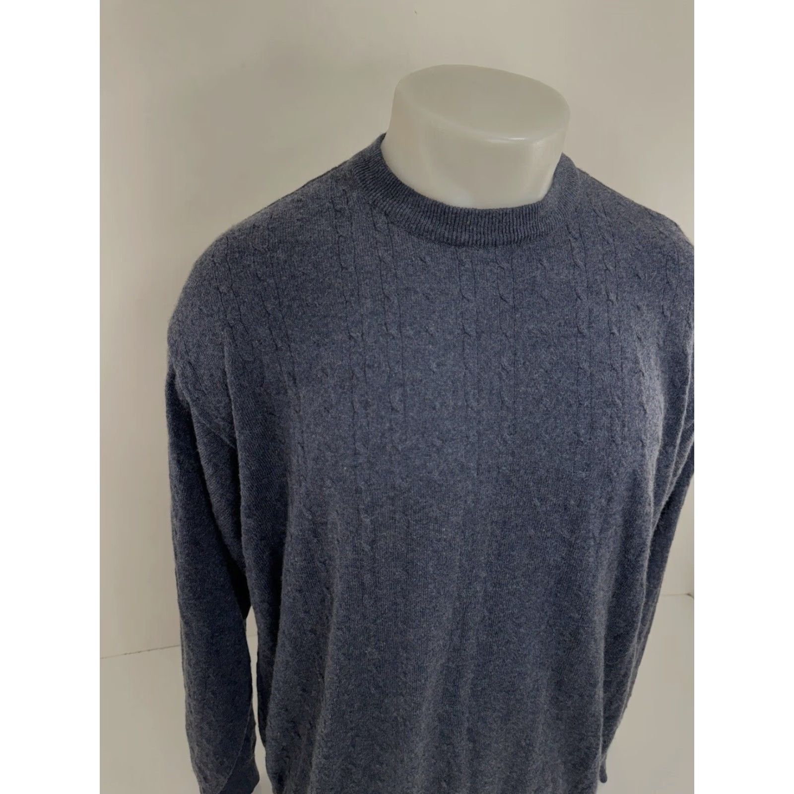 Vintage I LEVRIERI Sweater - Silk Cashmere Mens XXL Blue Pullover Knit 2XL Italy Cashmere / Silk Wool Blend (no) Size US XXL / EU 58 / 5 - 2 Thumbnail