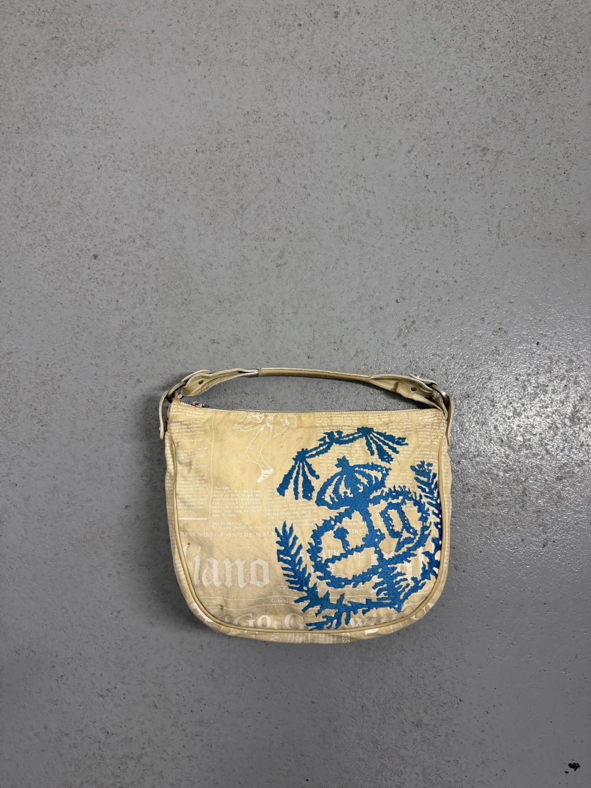 John Galliano John Galliano Gazette Embroidered Logo Handbag Size ONE SIZE - 1 Thumbnail