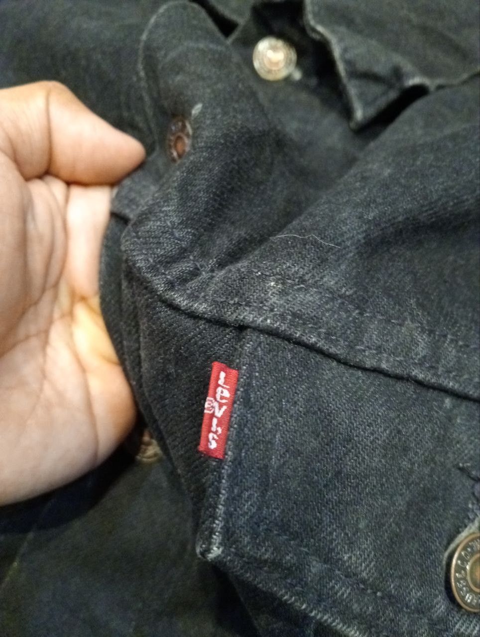 Levi's Vintage Clothing RARE VINTAGE 90s LEVI'S 70507 BLACK DENIM JACKET - SIZE XXL Size US XXL / EU 58 / 5 - 8 Thumbnail