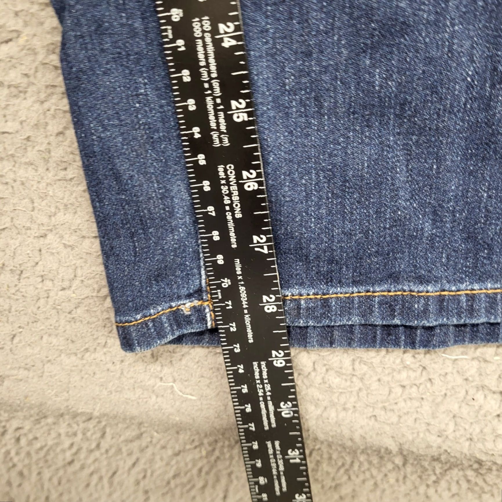 Vintage Lane Bryant Jeans Women's Petite 26P Blue Simply Straight Denim Embroidered 5-Pocket Stretch Modern Comfort Jeans Womens Petite Blue Denim Size 26" / US 2 / IT 38 - 6 Thumbnail