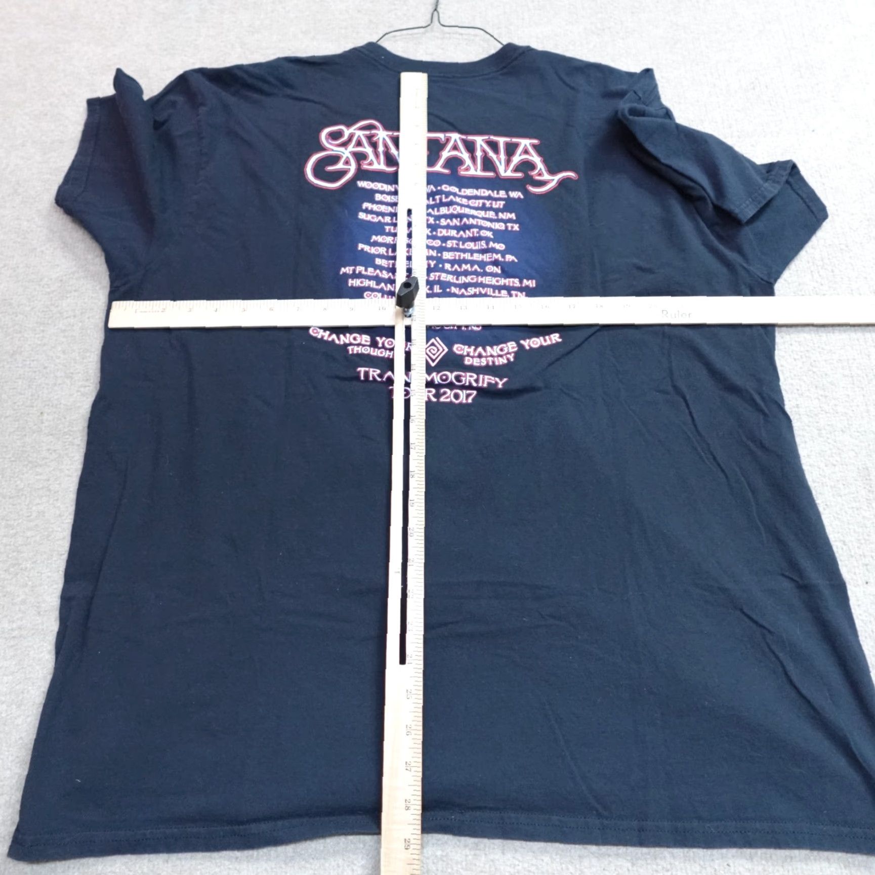 Doublet VINTAGE Santana Shirt 2X Blue Transmogrify Tour 2017 Double-Sided T-Shirt Mens X2 Blue Graphic Print Short Sleeve Crew Neck 2X Vintage Size US XXL / EU 58 / 5 - 4 Thumbnail