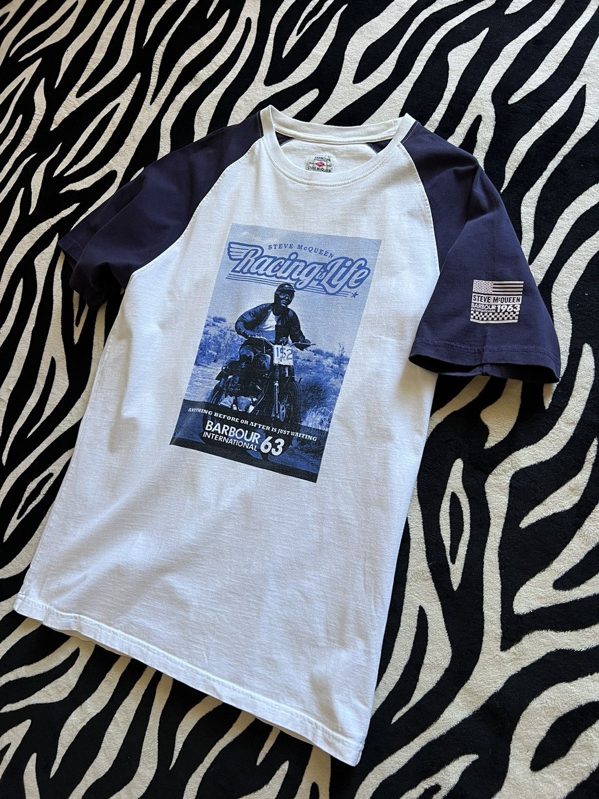 Barbour Barbour International Steve McQueen Triumph Racing tees 1963 Size US L / EU 52-54 / 3 - 6 Thumbnail