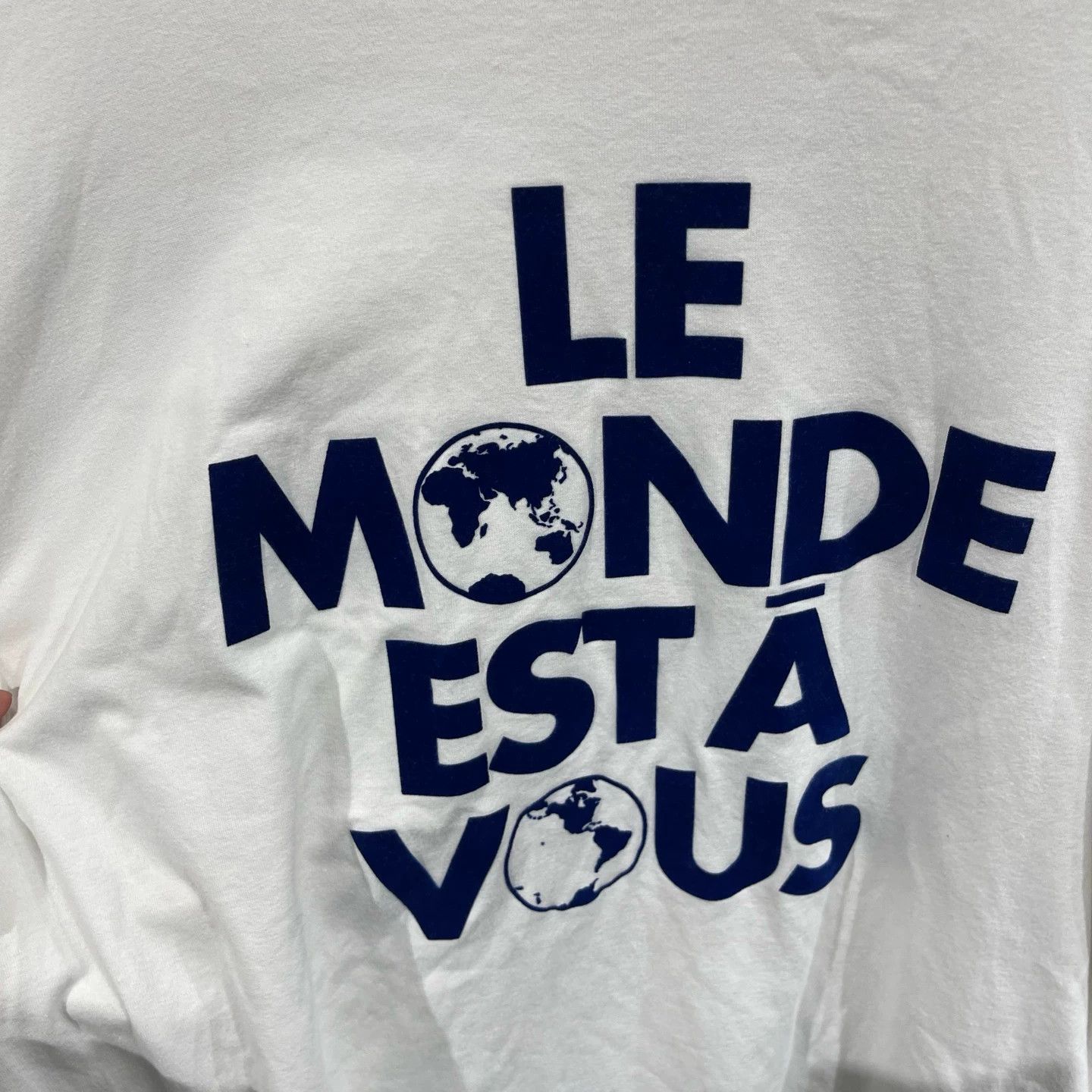 Louis Vuitton LV 25ss Men's White Logo Print SS XL 99N Size US XL / EU 56 / 4 - 4 Thumbnail