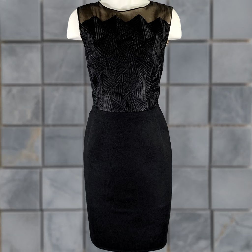 Akris AKRIS Size 8 Black Silk Cashmere Sleeveless Below Knee Dress Women Size M / US 6-8 / IT 42-44 - 1 Thumbnail