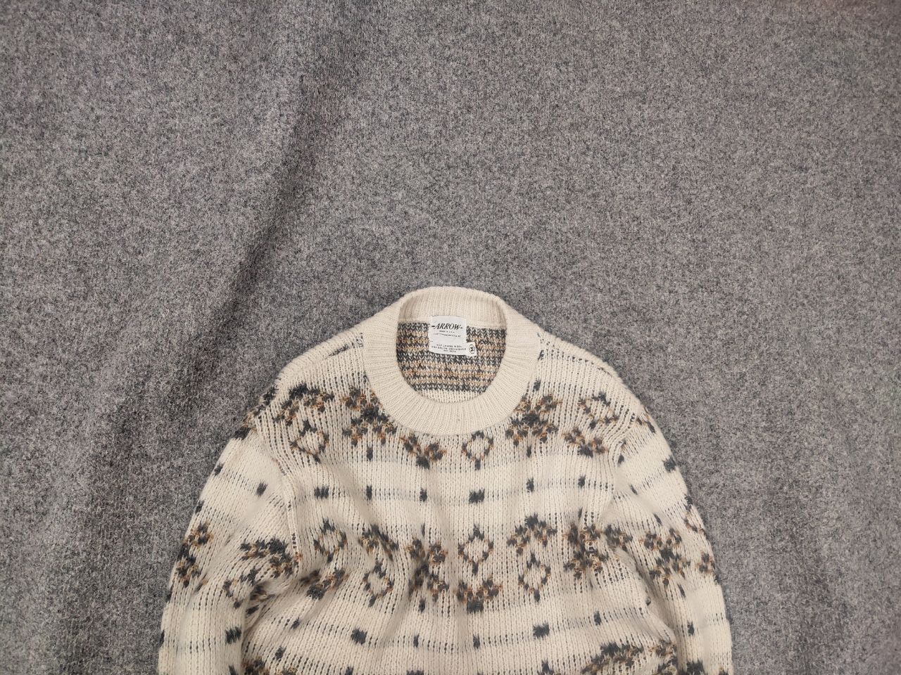 Arrow Arrow Vintage 70's Wool blend Pattern Knit Sweater USA Made Size US S / EU 44-46 / 1 - 2 Thumbnail