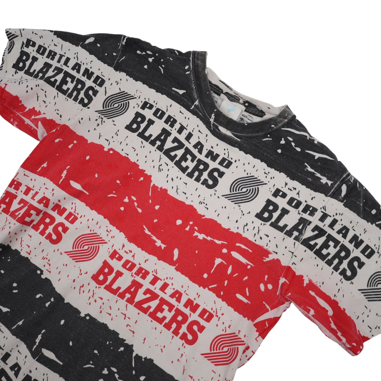 NBA × Vintage Vintage Portland Trailblazers Allover Print Graphic T Shirt Size US M / EU 48-50 / 2 - 2 Thumbnail