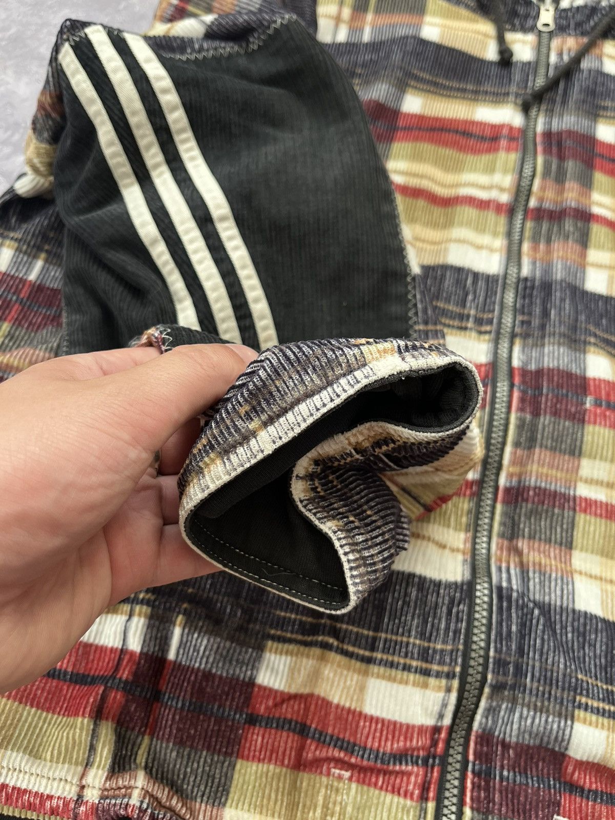 Adidas Vintage Adidas Reversible Corduroy Jacket Patchwork Boxy Fit Size US M / EU 48-50 / 2 - 5 Thumbnail