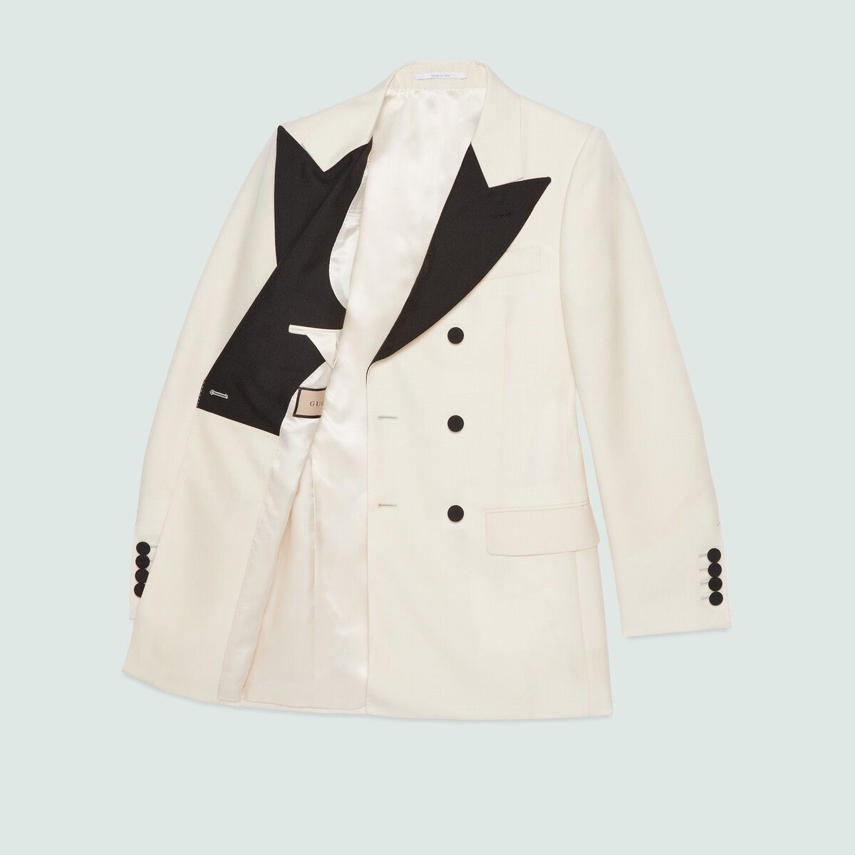Gucci o1s1wg110225 Wool Mohair Formal Jacket in Light Beige Size US S / EU 44-46 / 1 - 5 Thumbnail