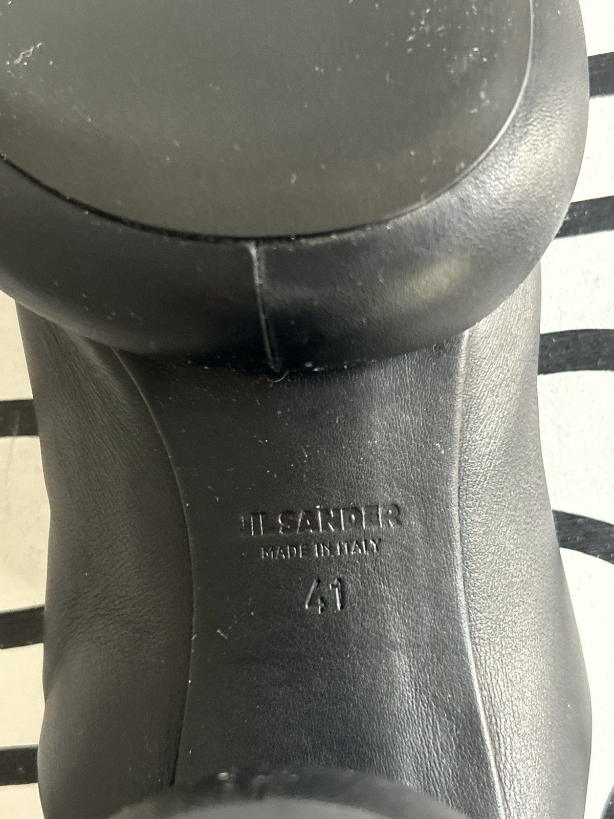 Jil Sander Jil Sander Chunky Black Leather Mules Size US 11 / IT 41 - 7 Thumbnail