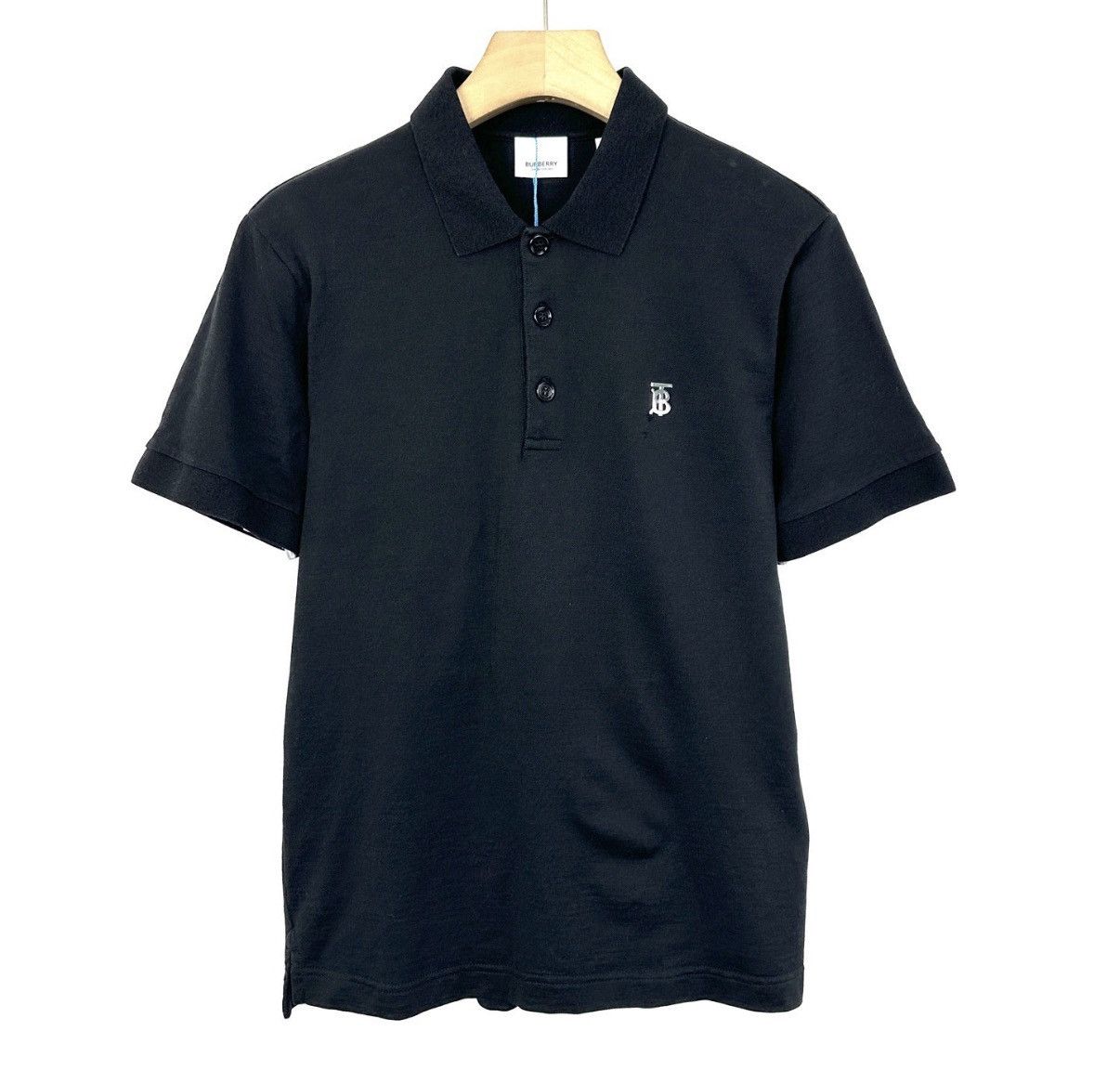 Burberry Burberry Black Polo Shirt with Silver Chest Logo K12 Size US M / EU 48-50 / 2 - 1 Thumbnail