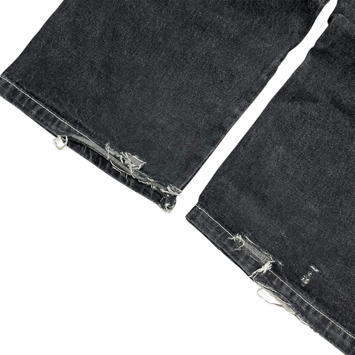 If Six Was Nine 🐲 Grass Hither Embroidery Baggy Cargo Black Denim Pant Size US 40 / EU 56 - 13 Thumbnail
