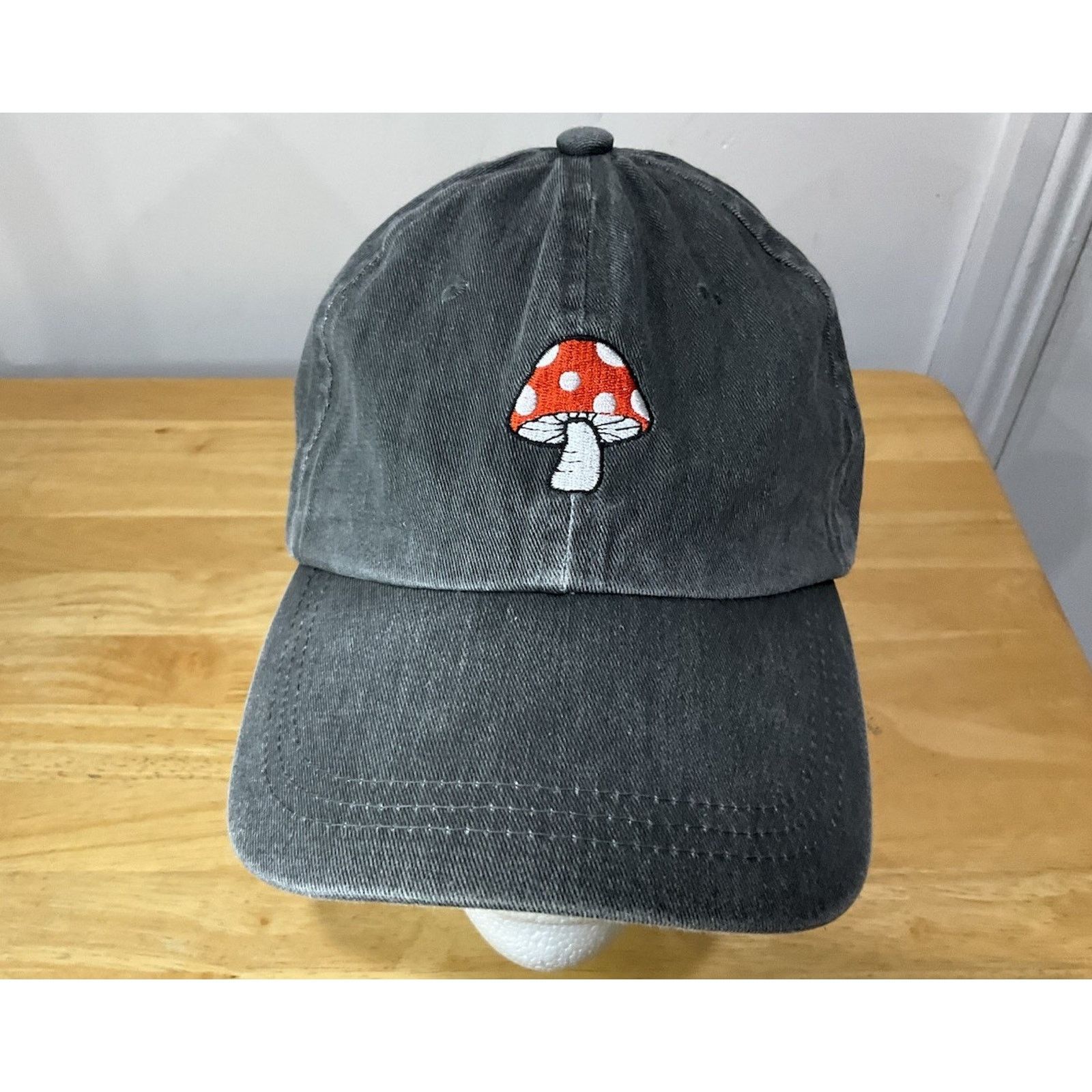 Other Mushroom Slideback Hat Gray One Size Embroidered Adjustable Size ONE SIZE - 1 Thumbnail