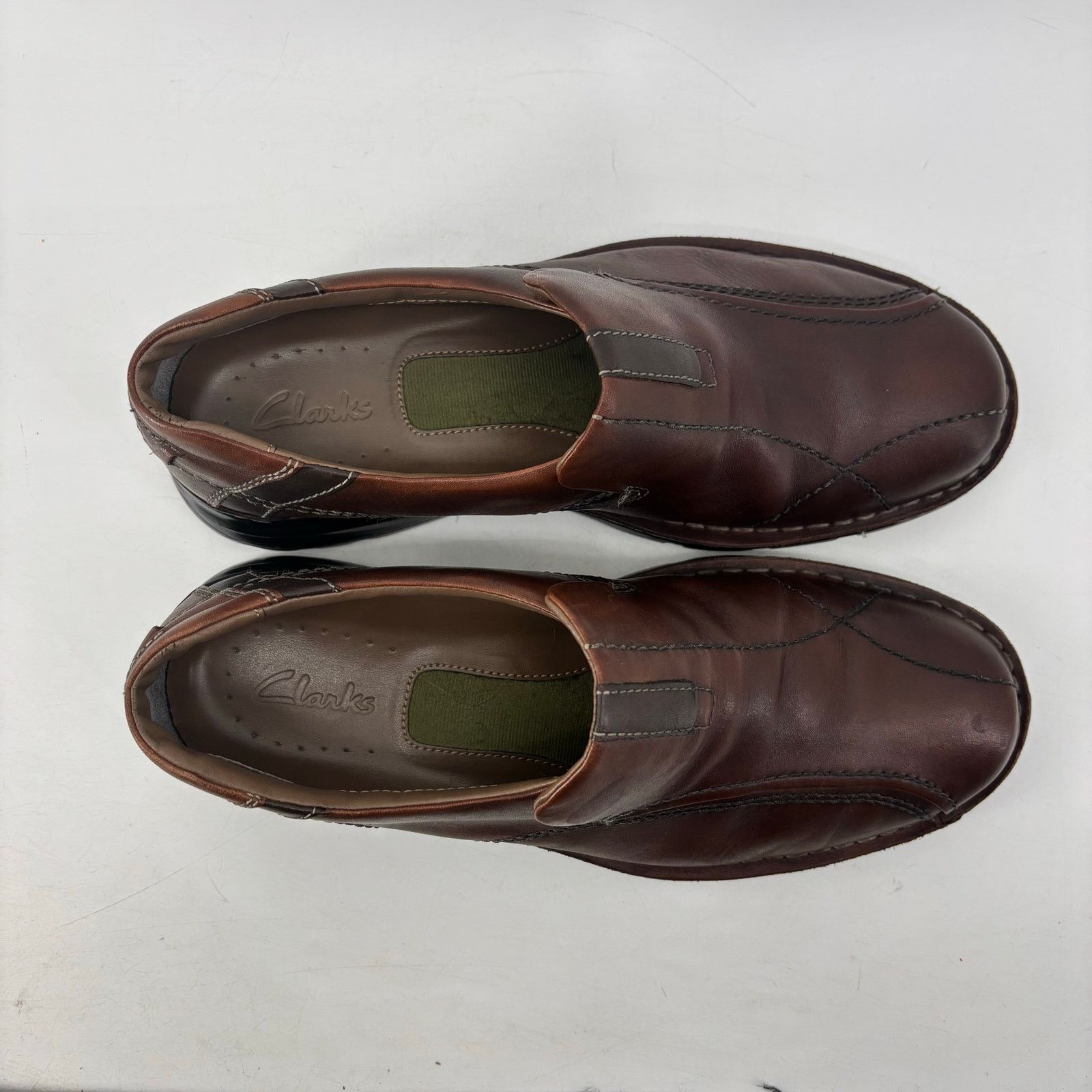 Clarks Clark’s Men’s Loafers Size 9 Leather Slip On Casual Brown Size US 9 / EU 42 - 9 Thumbnail