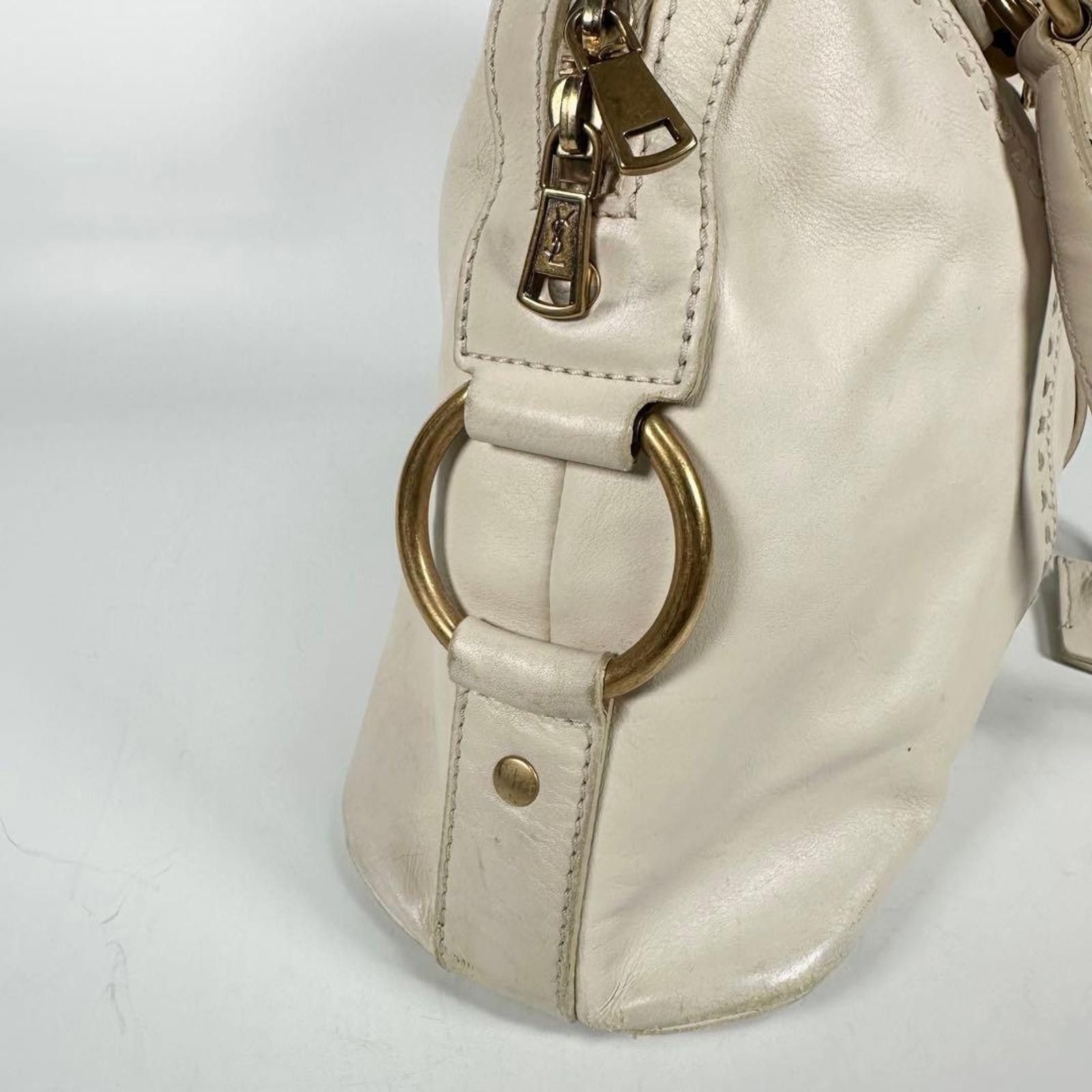 Saint Laurent Paris Saint Laurent - White Leather Shoulder Bag Size ONE SIZE - 3 Thumbnail