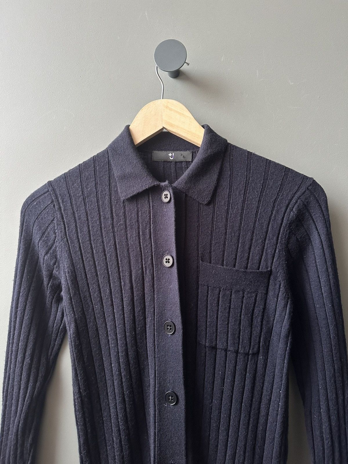 Jil Sander × Uniqlo +J Extra Fine Merino Ribbed Long-Sleeve Long Cardigan Size XS / US 0-2 / IT 36-38 - 3 Thumbnail