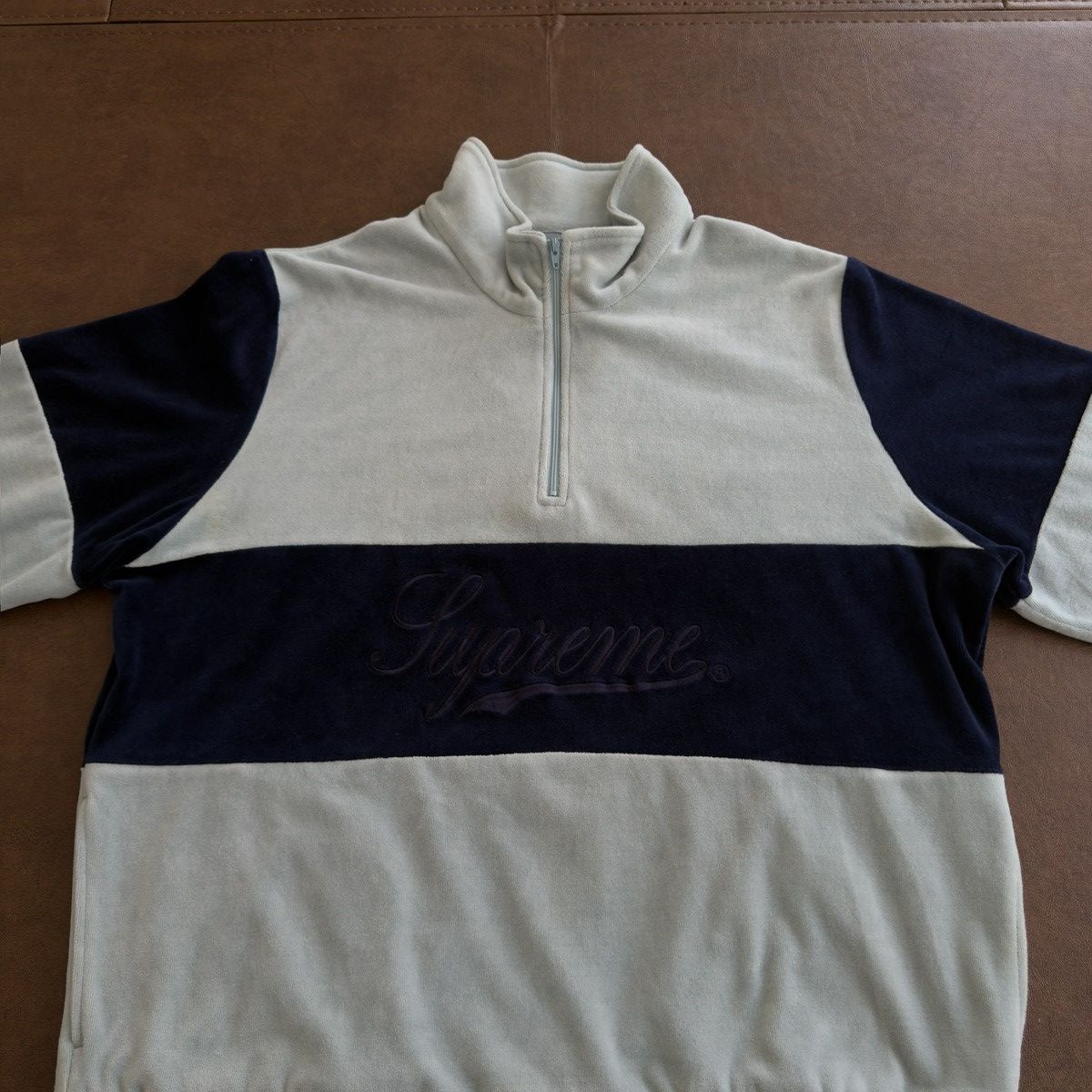 Supreme FW17 Velour Half Zip Pullover Size US L / EU 52-54 / 3 - 3 Thumbnail