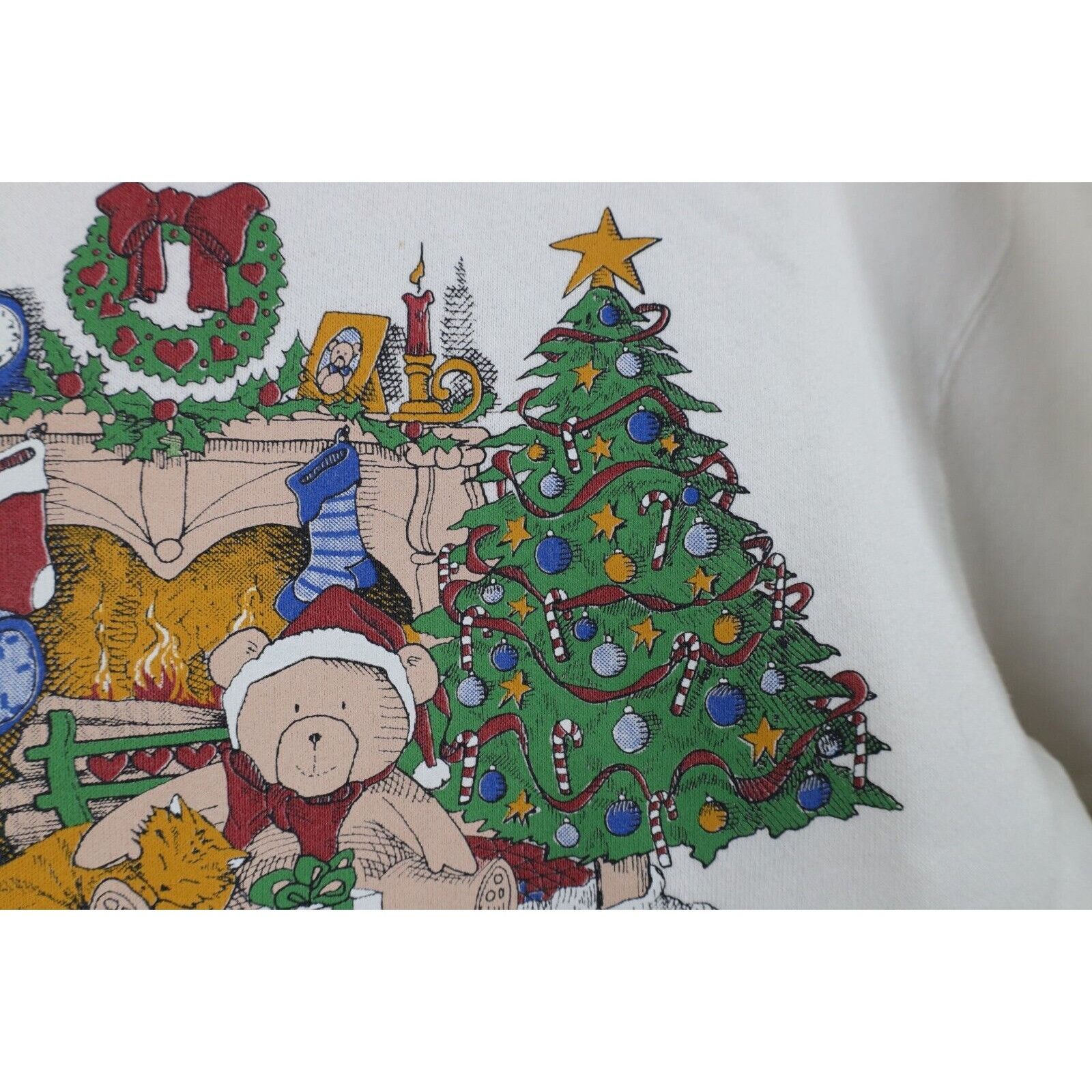 Vintage Vintage 90s Streetwear Distressed Christmas Sweatshirt Size XL / US 12-14 / IT 48-50 - 8 Thumbnail