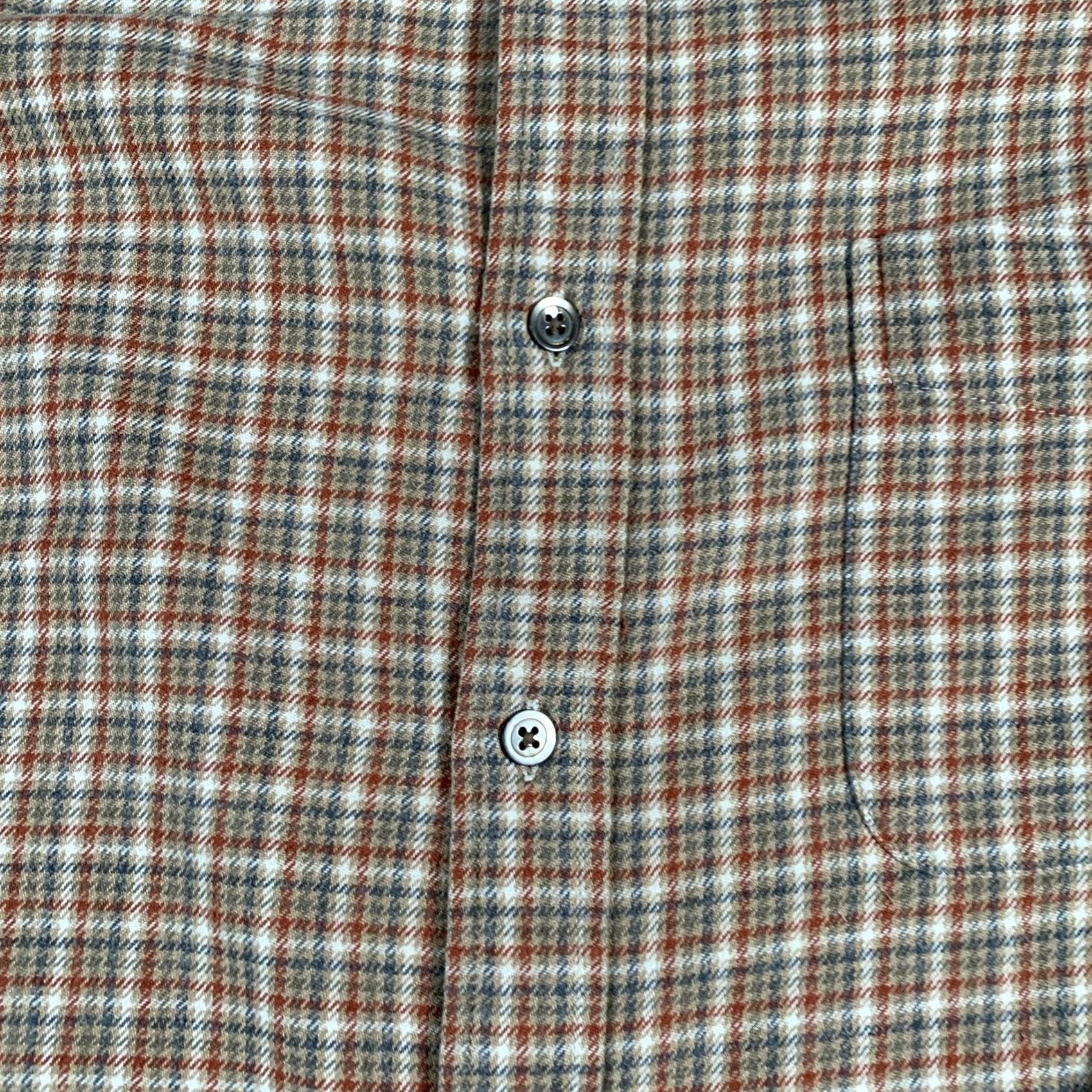 Gap GAP Shirt Mens 2XL Brown Tan Plaid Long Sleeve Button Casual Pocket Collared Size US XXL / EU 58 / 5 - 4 Thumbnail