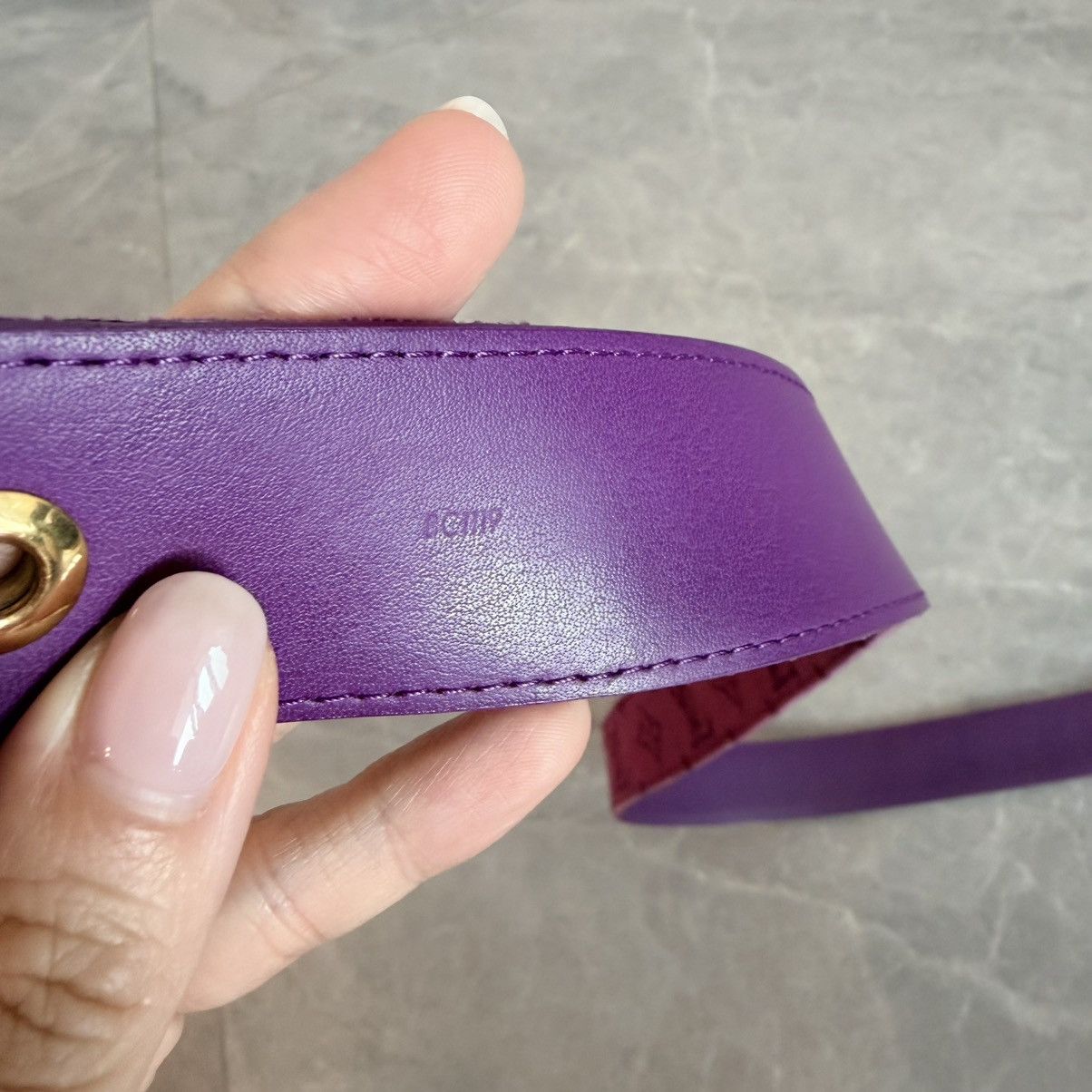 Louis Vuitton 2019 monogram denim 95cm belt purple Size ONE SIZE - 12 Thumbnail