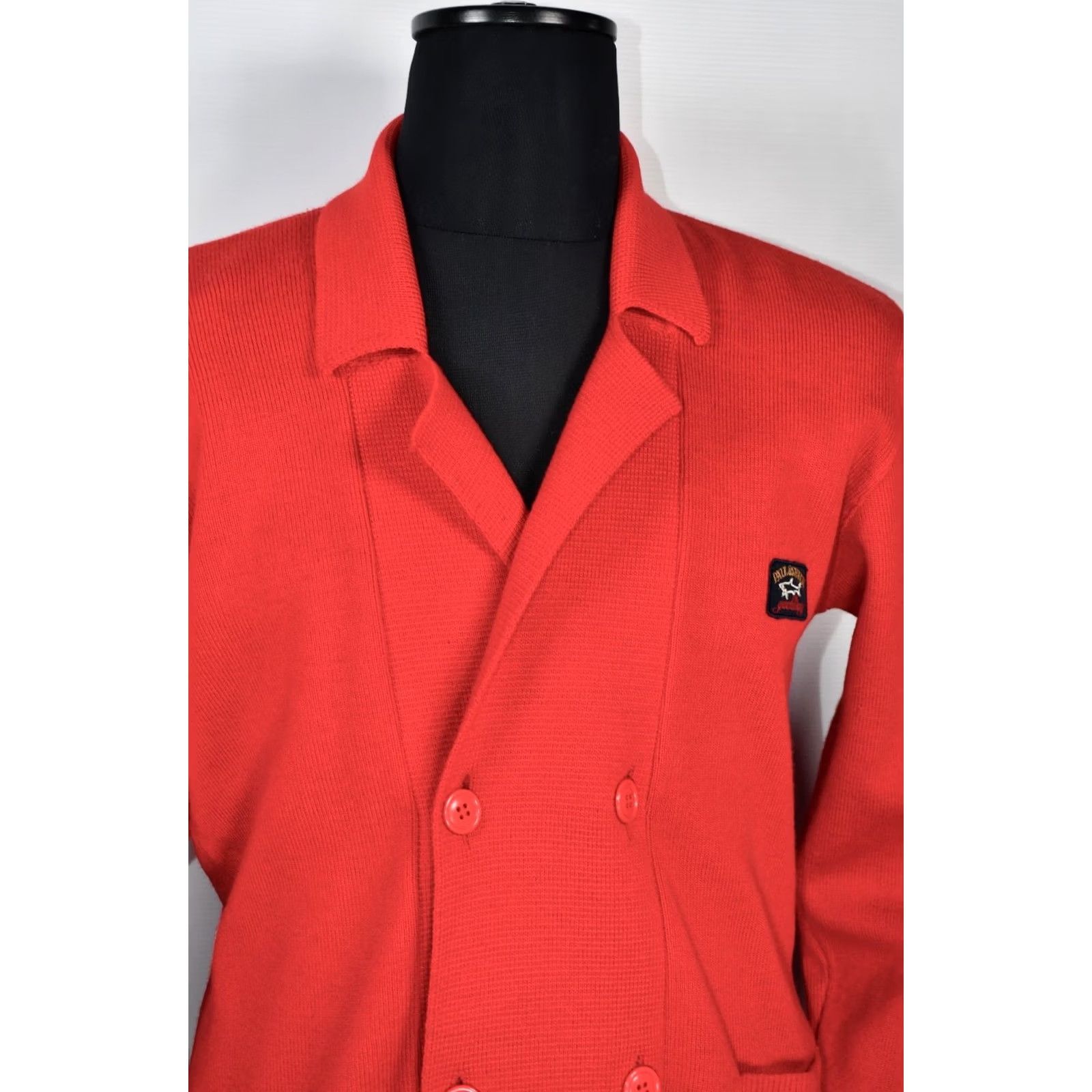 Paul & Shark VINTAGE Paul & Shark Yachting Cardigan Sweater Sleeve Long Size L Red Wool Acrylic Knit Logo Men's Size US L / EU 52-54 / 3 - 3 Thumbnail