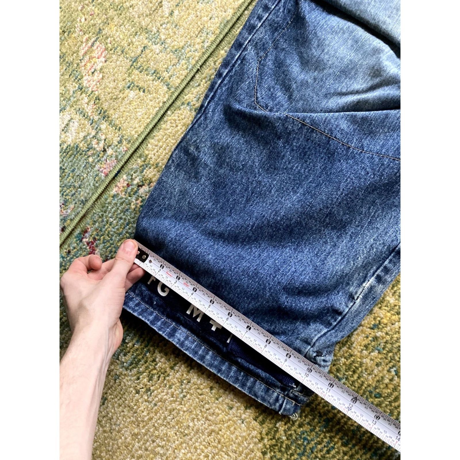 Vintage VINTAGE Girbaud Jeans Mens 42x33 Baggy Wide-Leg Denim Blue 90s Grunge Hip Hop Punk Cargo Pocket Zipper Button Fastening Navy/Blue Size US 42 / EU 58 - 5 Thumbnail