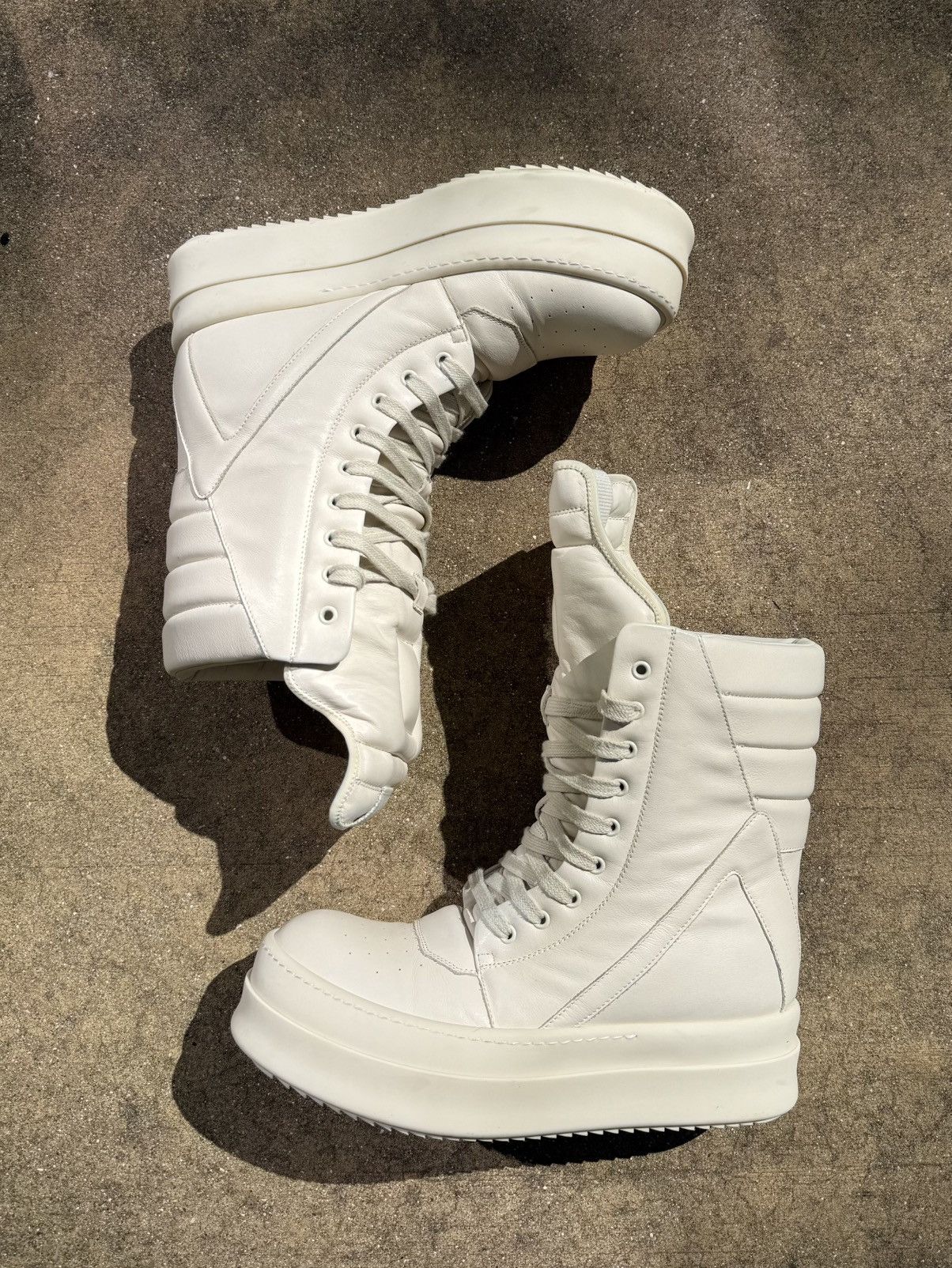 Rick Owens Rick Owens FW24 Porterville Mega Geobasket "Milk" LCO Size US 9 / EU 42 - 2 Thumbnail
