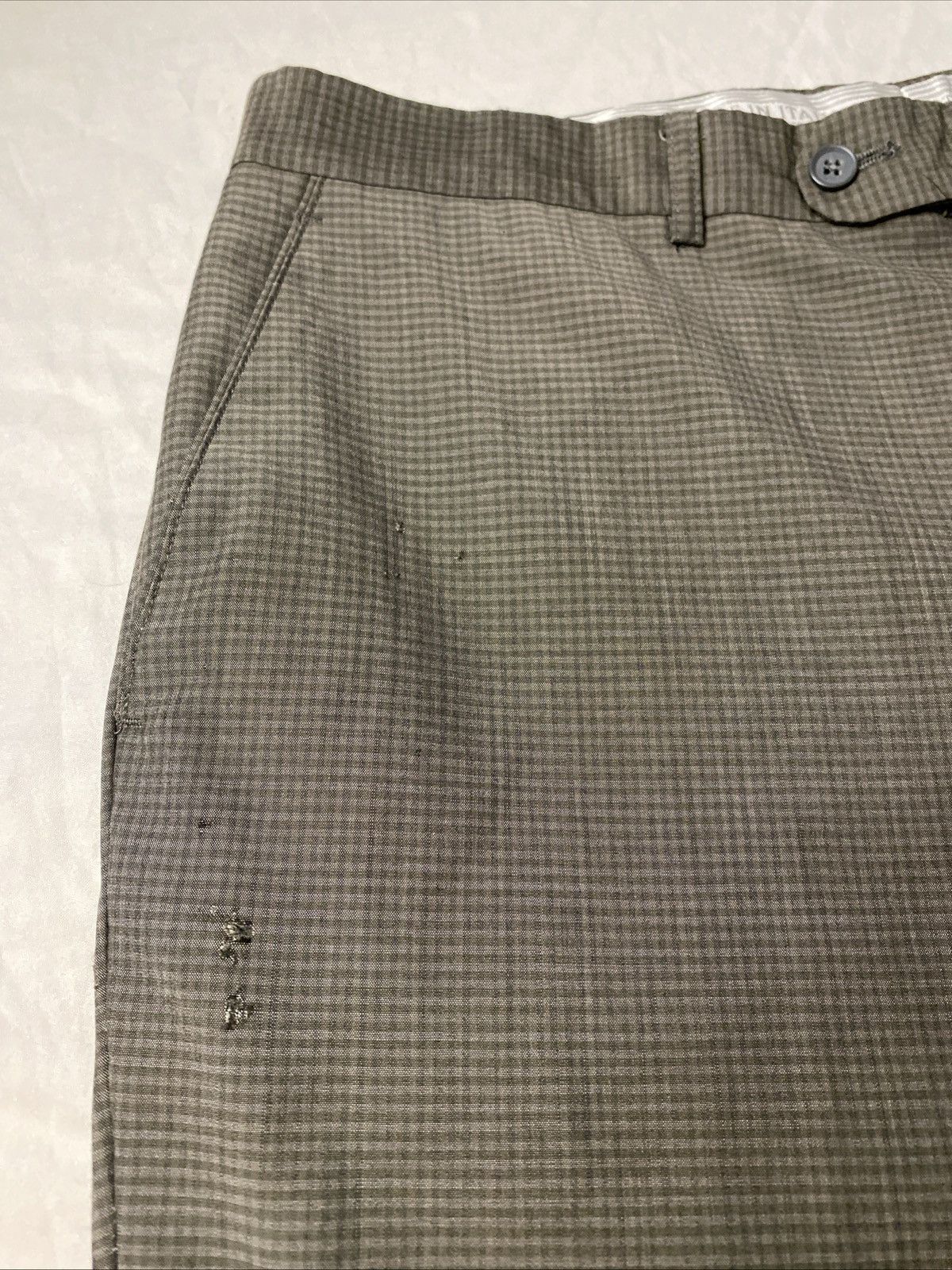 Luxe Zignone Linea Naturale Luxe Gray Mens Pants Sz 36 *DEFECT* Size US 36 / EU 52 - 4 Thumbnail