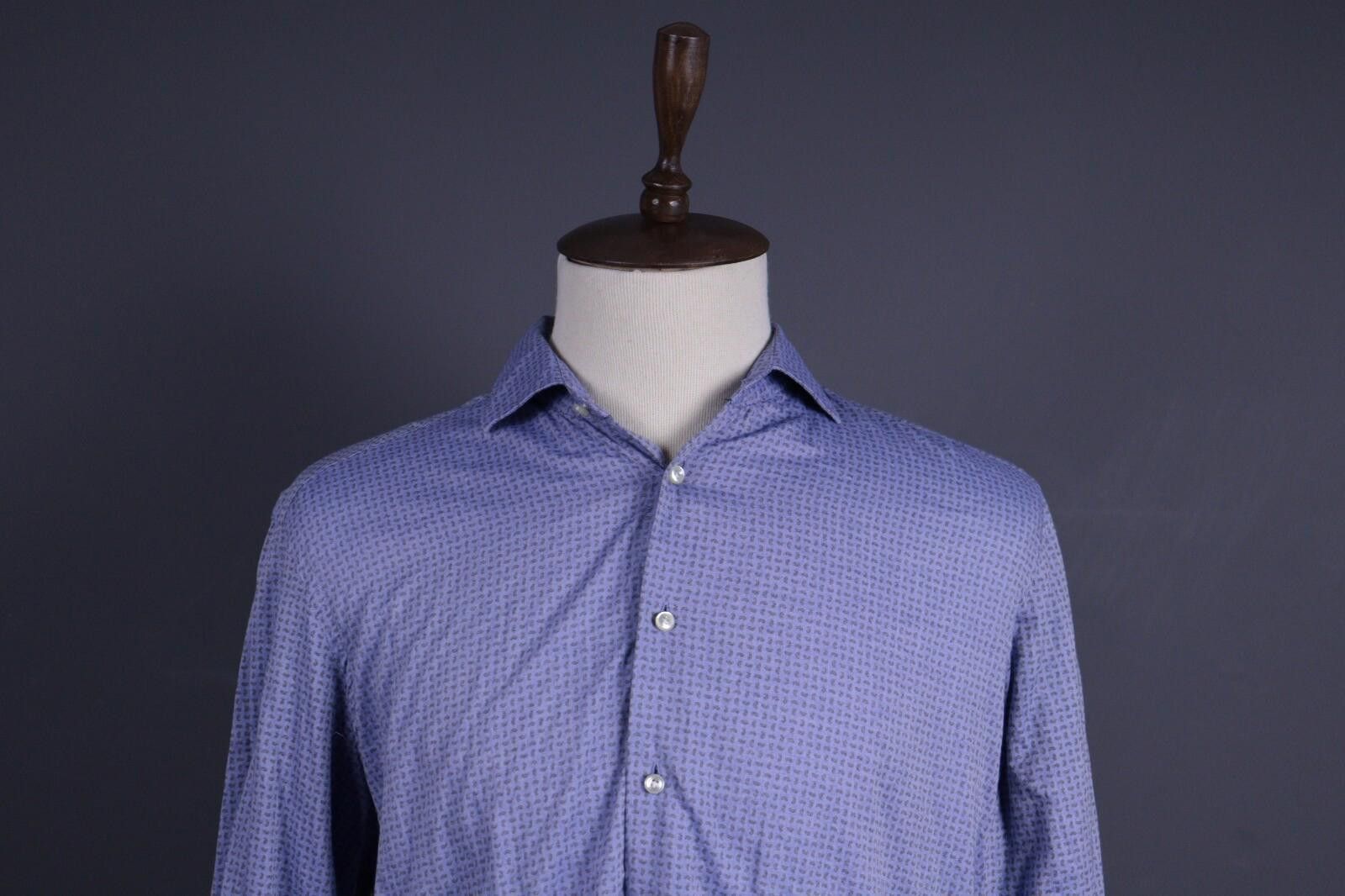 Hackett Hackett Mayfair Slim Fit Mini Paisley Shirt Size XXL Size US XXL / EU 58 / 5 - 2 Thumbnail