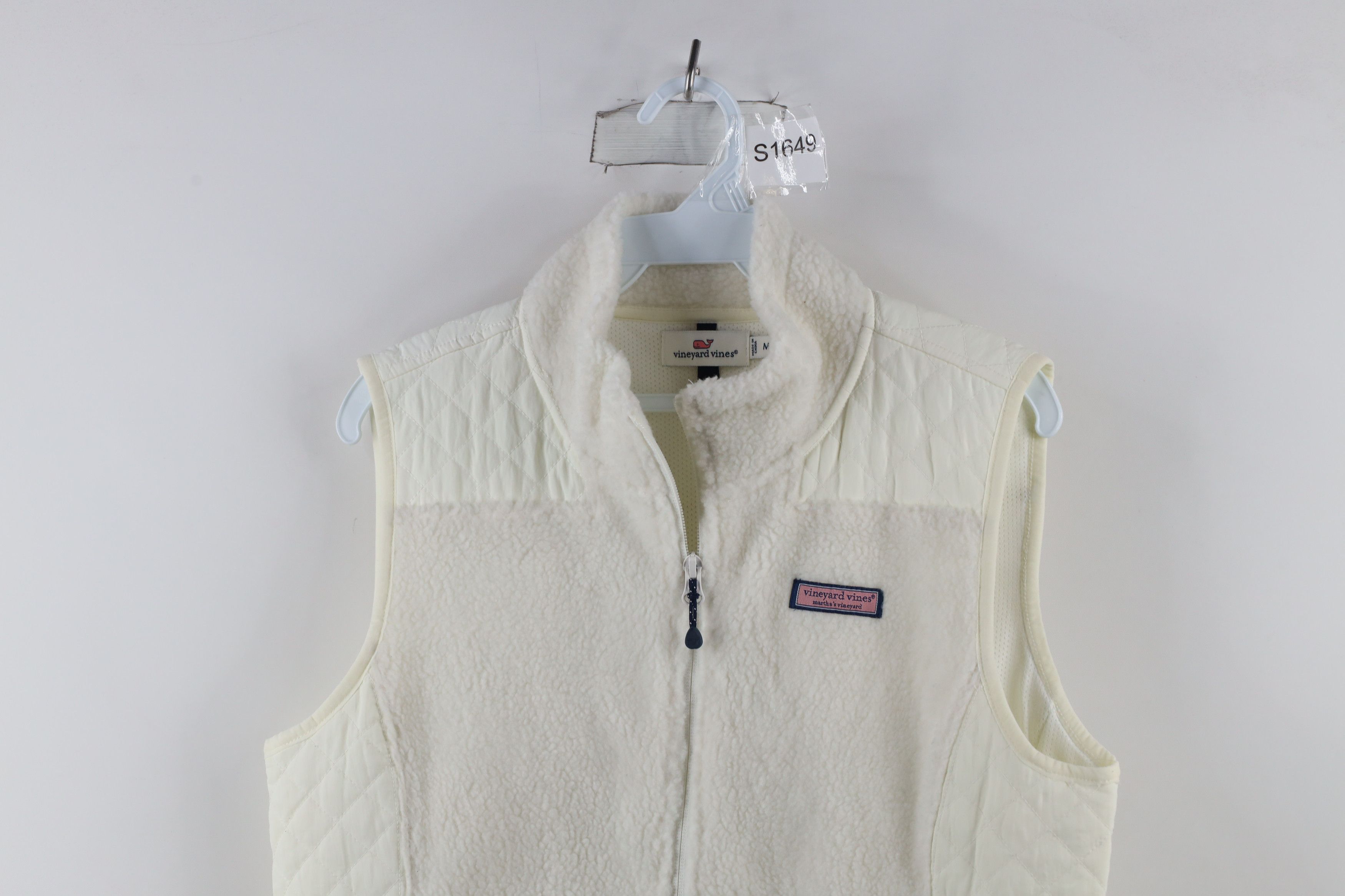 Vineyard Vines × Vintage Vineyard Vines Out Quilted Deep Pile Fleece Vest Jacket Size M / US 6-8 / IT 42-44 - 2 Thumbnail