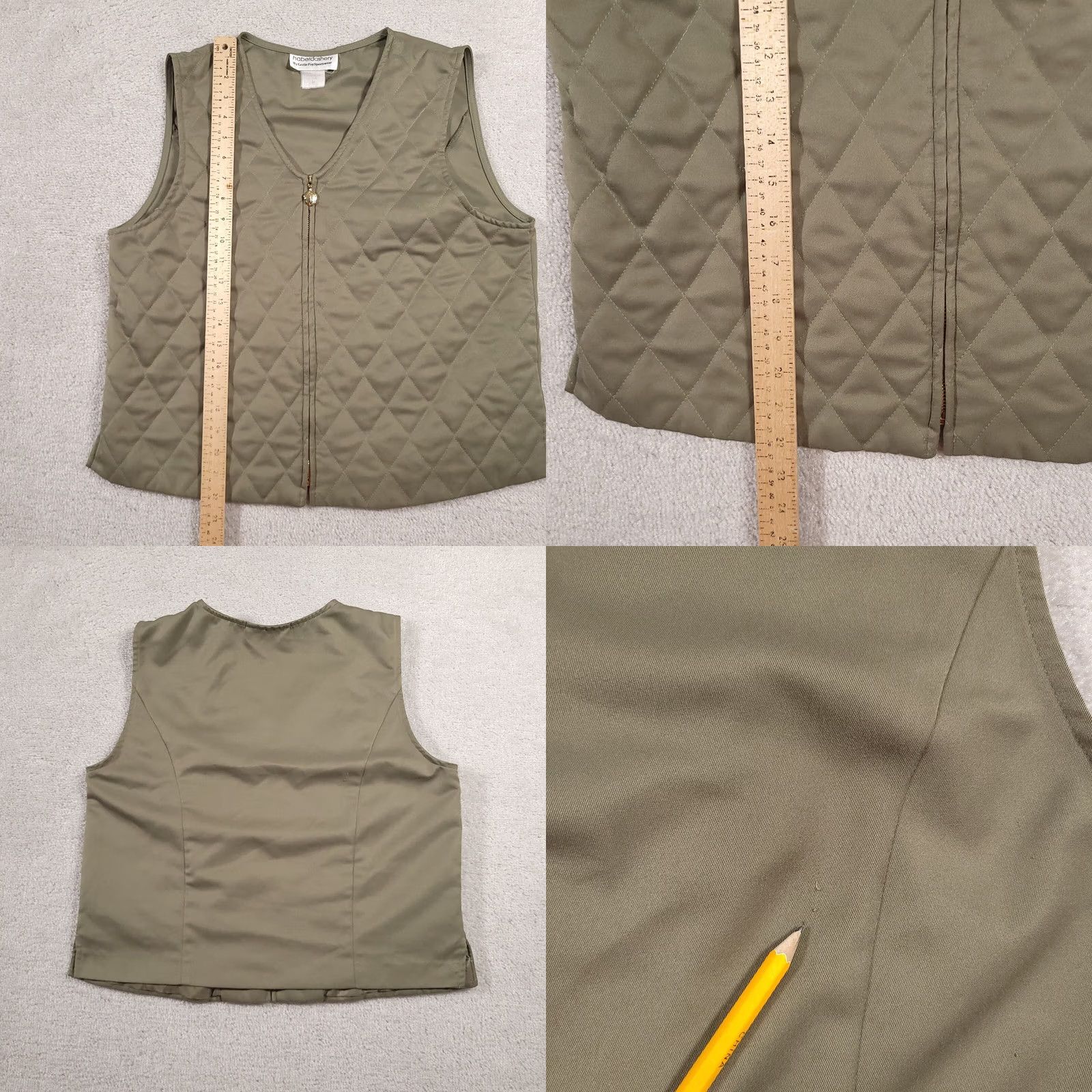 Vintage VINTAGE Leslie Fay Sportswear Haberdashery Full Zip Vest Women's Medium Green USA Vest Jane? Size M / US 6-8 / IT 42-44 - 8 Thumbnail