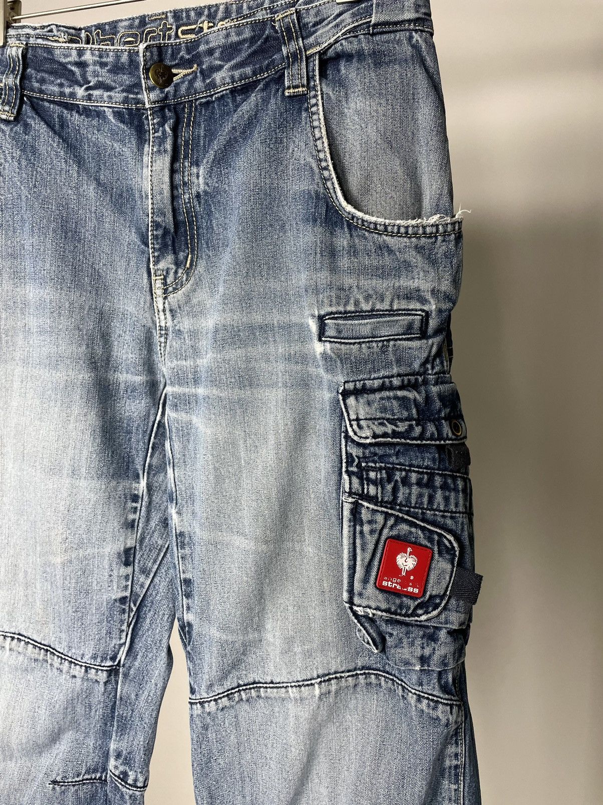 Carhartt Engelbert Strauss Vintage Faded Workwear Cargo Denim Jeans Size US 32 / EU 48 - 6 Thumbnail