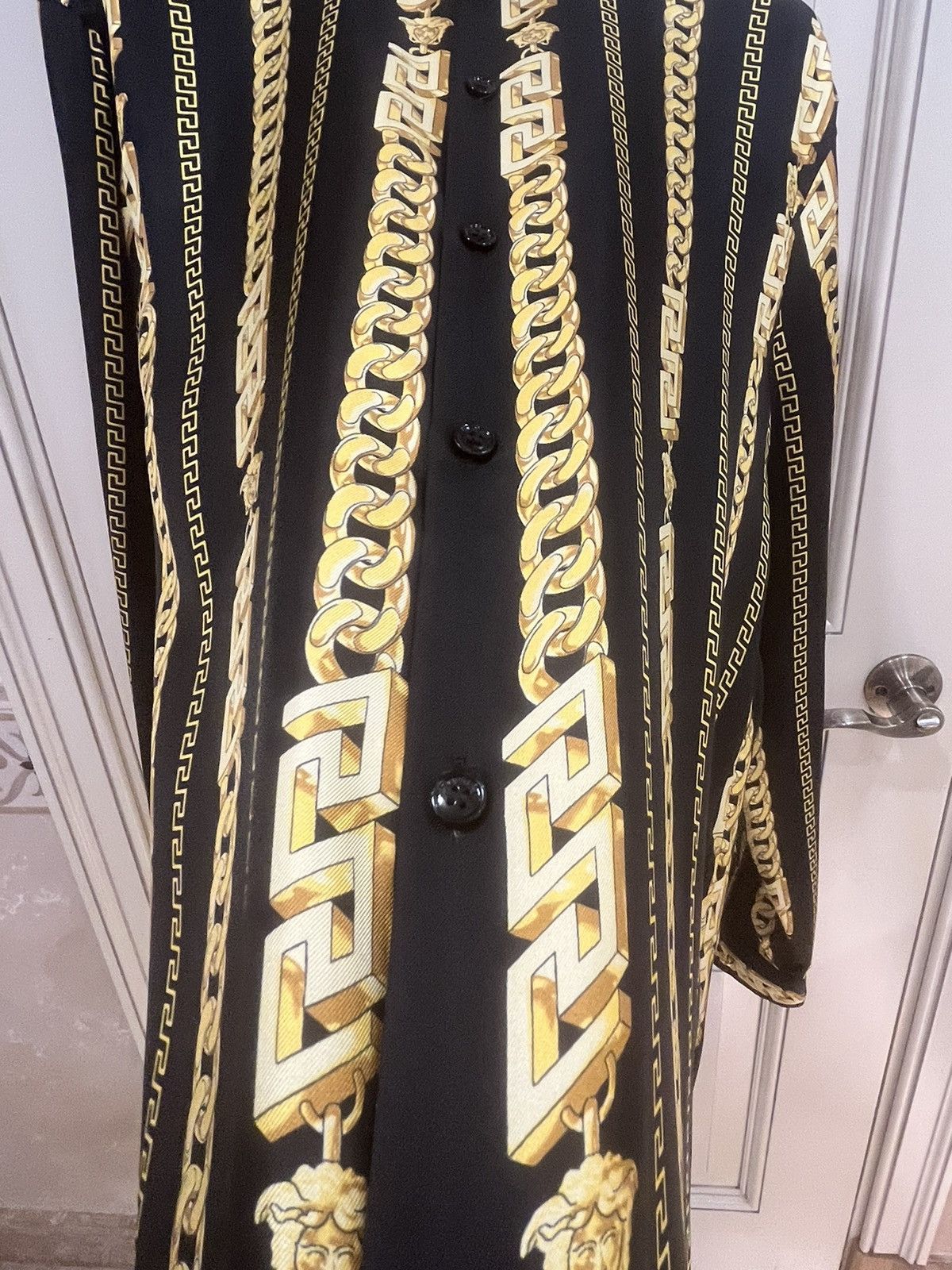 Versace chain print silk.shirt size48 Size US M / EU 48-50 / 2 - 21 Thumbnail