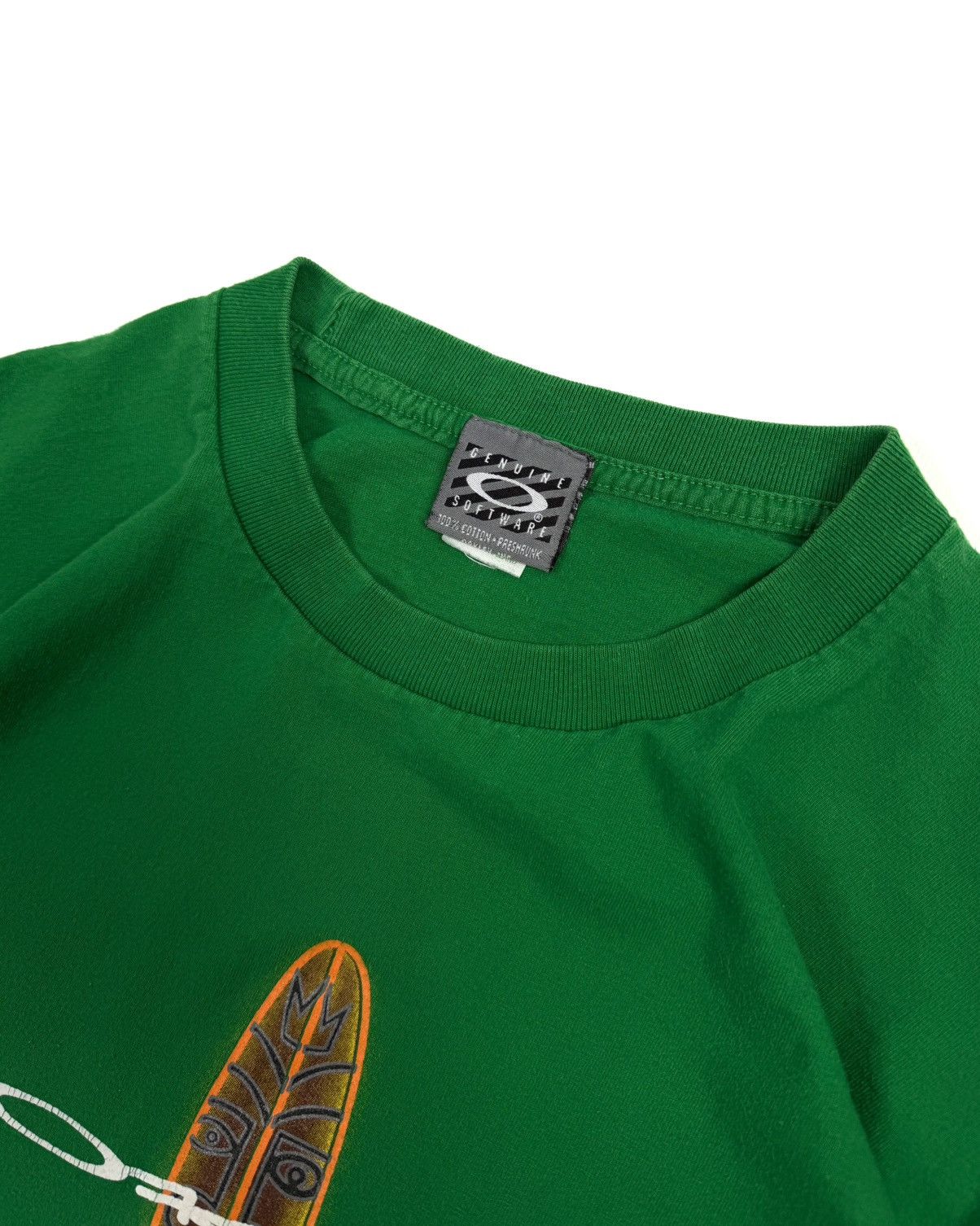 Oakley Vintage Oakley Software Surf Tee Y2K Green Thailand Rare 00s Size US L / EU 52-54 / 3 - 8 Thumbnail
