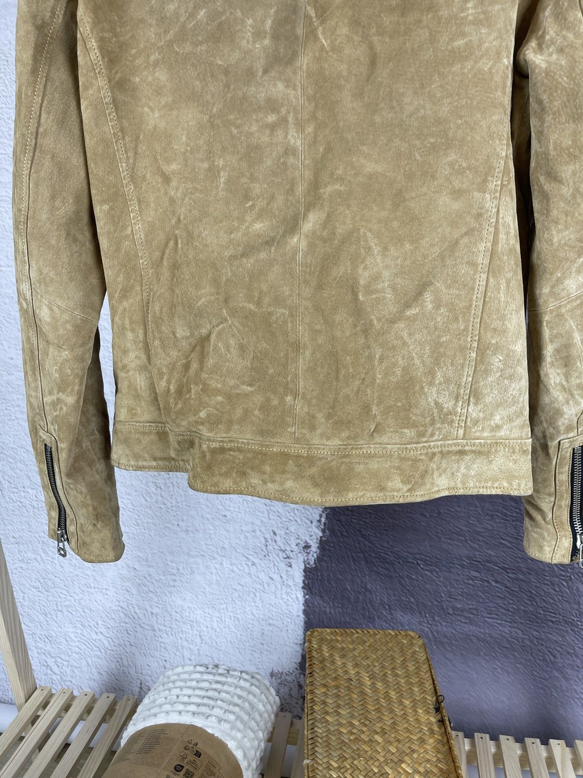 Genuine Leather Goosecraft brown Simpson JR suede leather motorcycle jacket Size US L / EU 52-54 / 3 - 16 Thumbnail