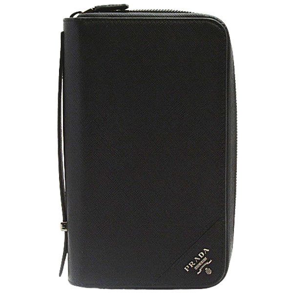 Prada Prada Prada Saffiano Leather Zip-Around Long Wallet 2ML027 Leather Long Wallet 2ML027 in Great Condition Size ONE SIZE - 1 Thumbnail