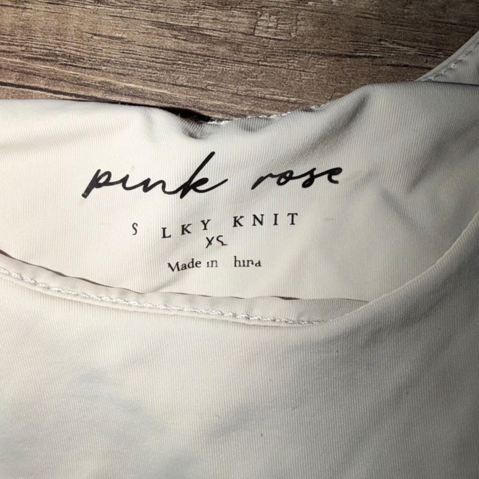 Other Pink Rose Silky Top XS Base Layer Shirt Size XS / US 0-2 / IT 36-38 - 2 Thumbnail
