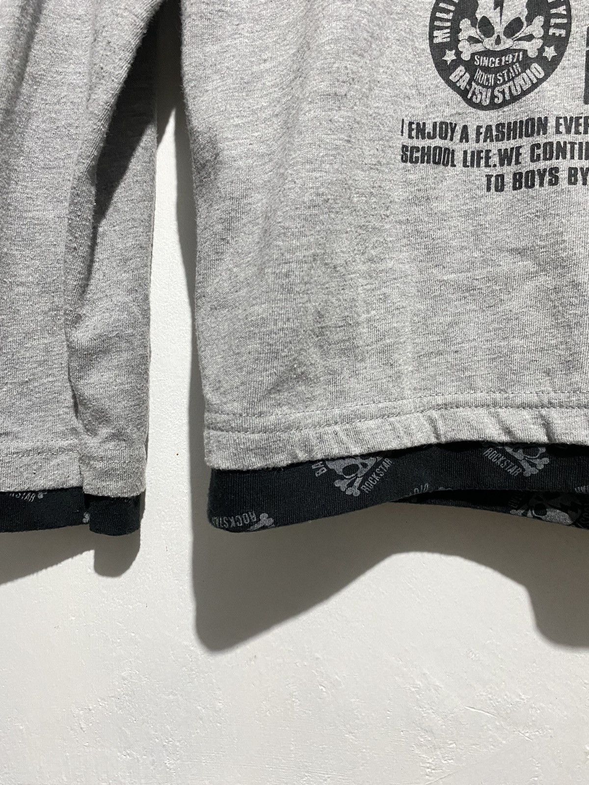 If Six Was Nine × Japanese Brand × Le Grande Bleu (L.G.B.) 2000s ba-tsu studio double layers skull punk hoodie Size US M / EU 48-50 / 2 - 3 Thumbnail