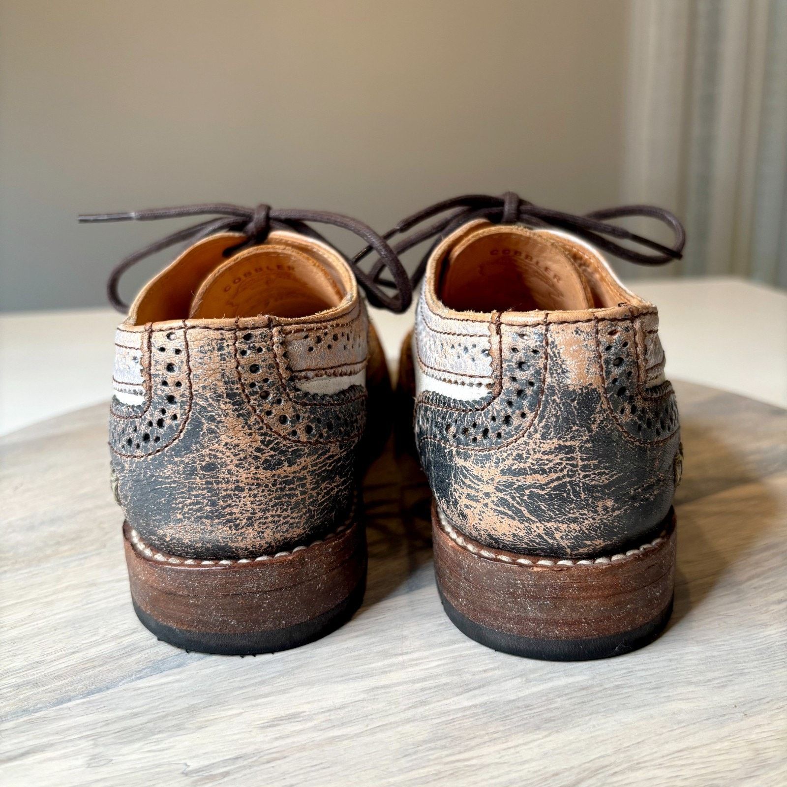 Bed Stu Bed Stu Lita II Oxford Tan Rustic Leather Wingtip Shoes Sz 7 Size US 7 / IT 37 - 7 Thumbnail