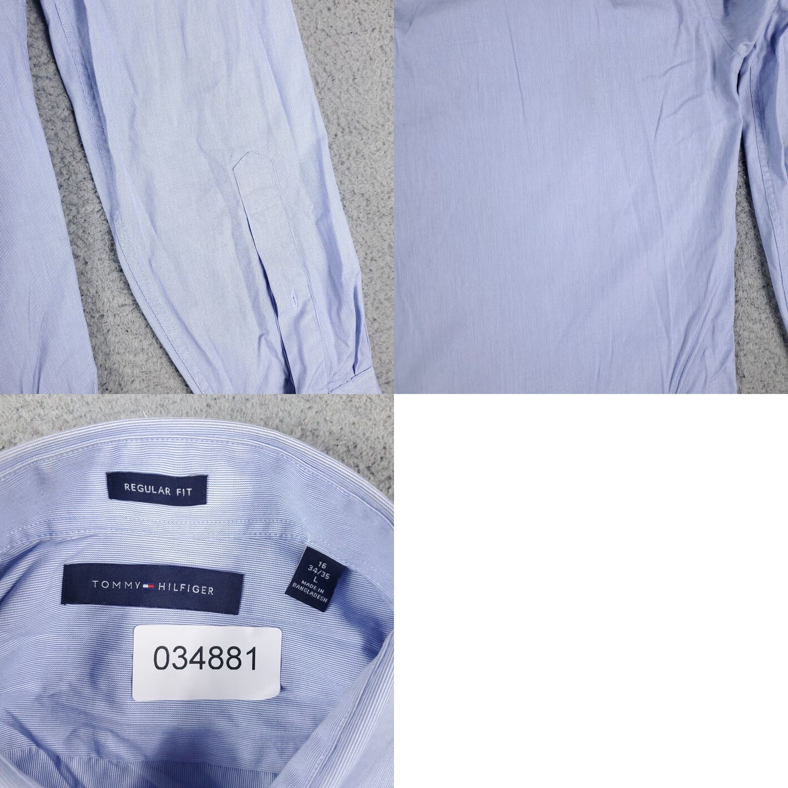 Tommy Hilfiger Tommy Hilfiger Shirt Men Large Blue Button-Up Long Sleeve Cotton Casual Mens Size US L / EU 52-54 / 3 - 8 Thumbnail