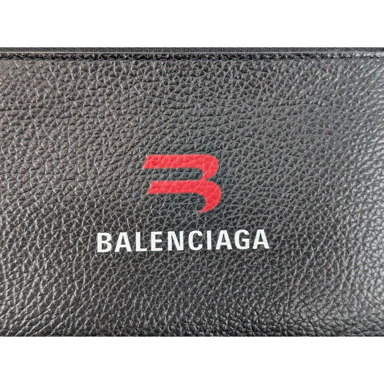 Balenciaga o1rshd1 Size: OS / Printed Grained Calf Wallet in Black Size ONE SIZE - 3 Thumbnail