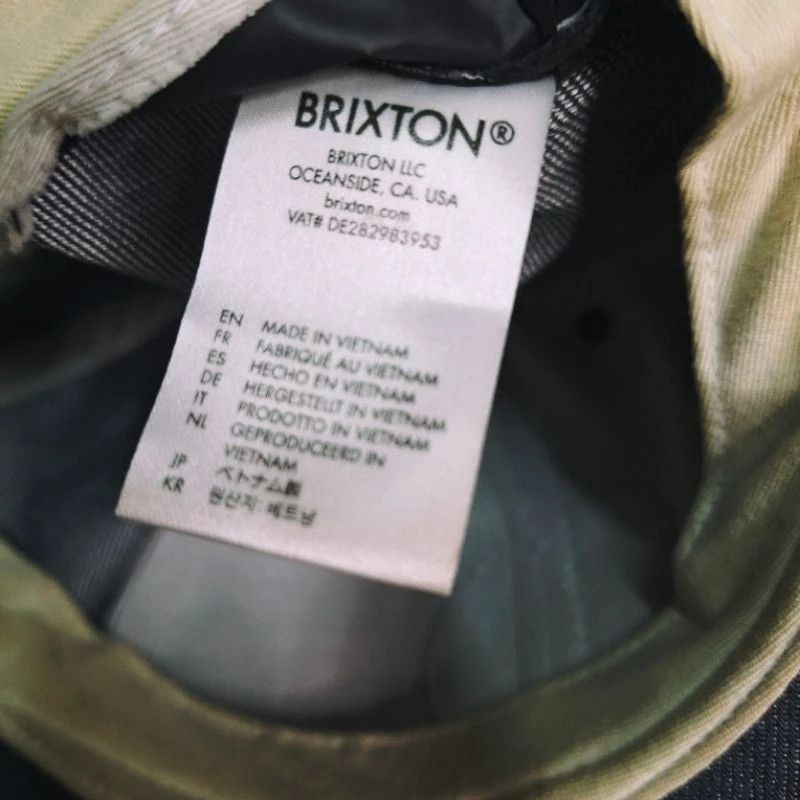 Brixton × Vintage Brixton Supply Black Snapback Cap – Embroidered Patch, Mesh Size ONE SIZE - 6 Thumbnail