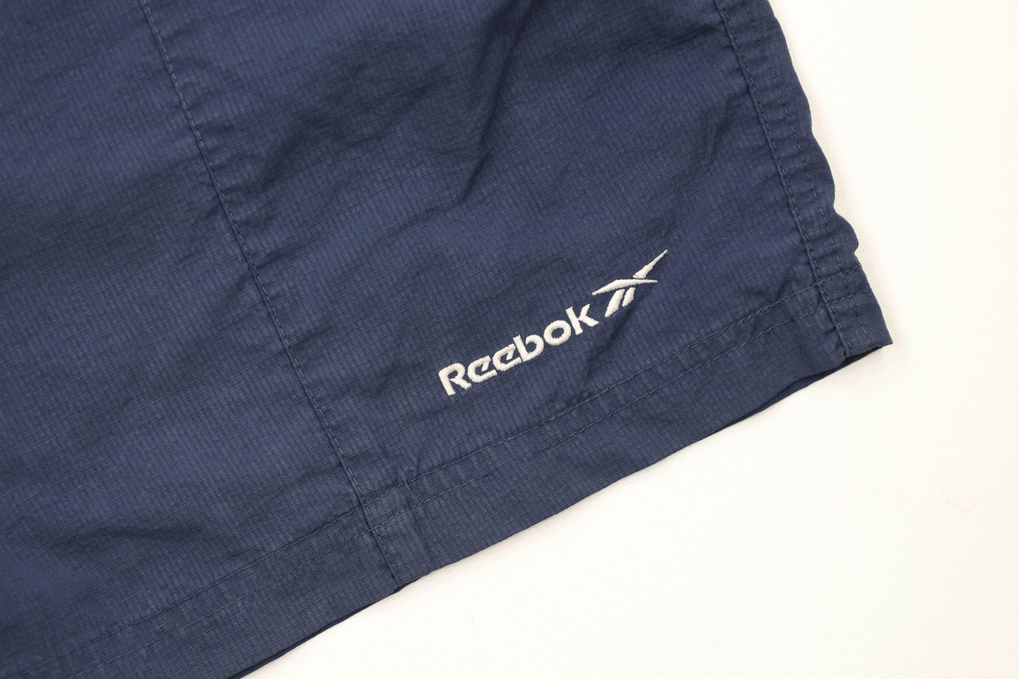 Reebok Vintage 90s Reebok Spell Ribbed Above Knee Shorts Navy Blue Size US 36 / EU 52 - 5 Thumbnail